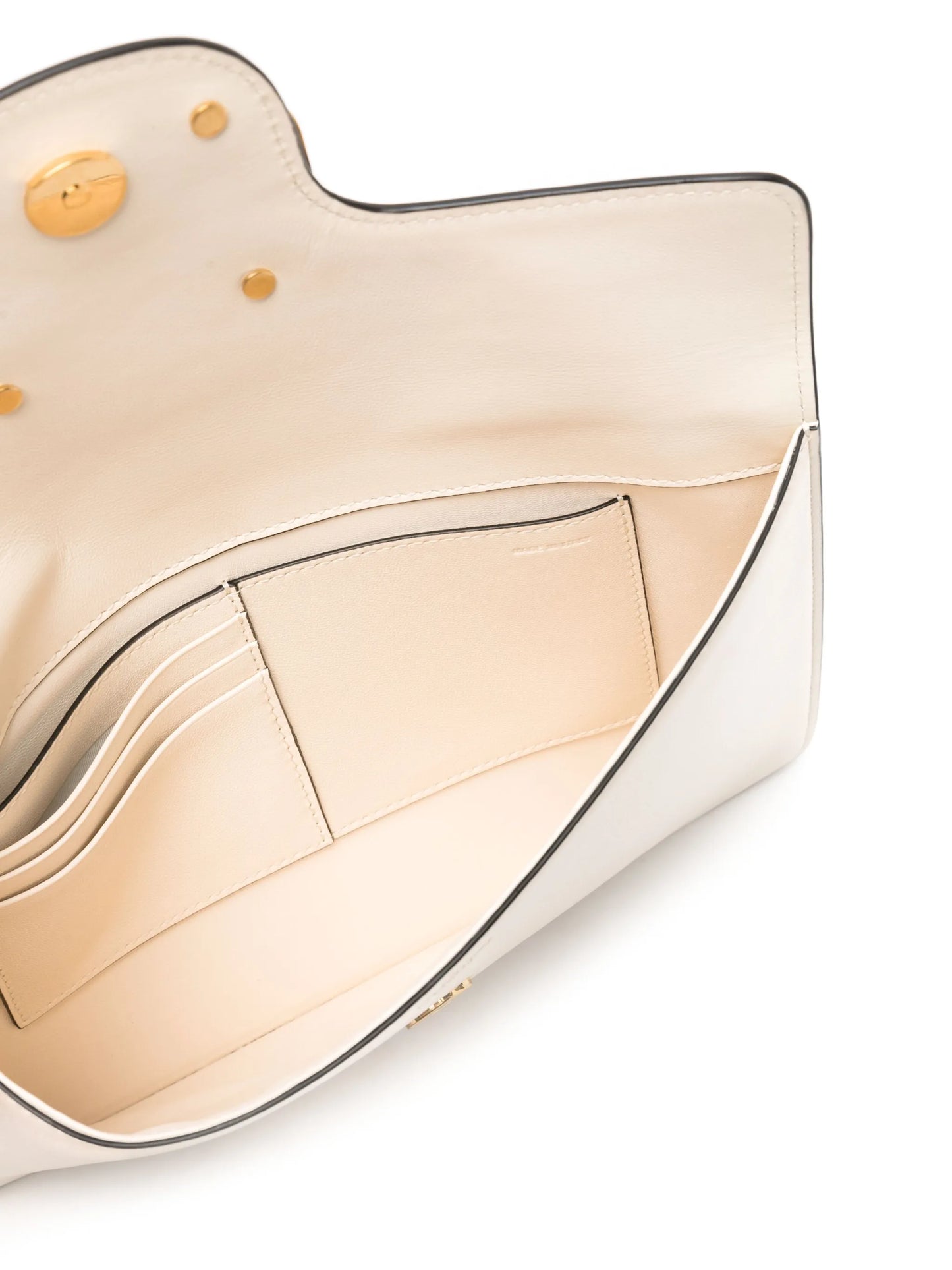 VLogo leather clutch bag