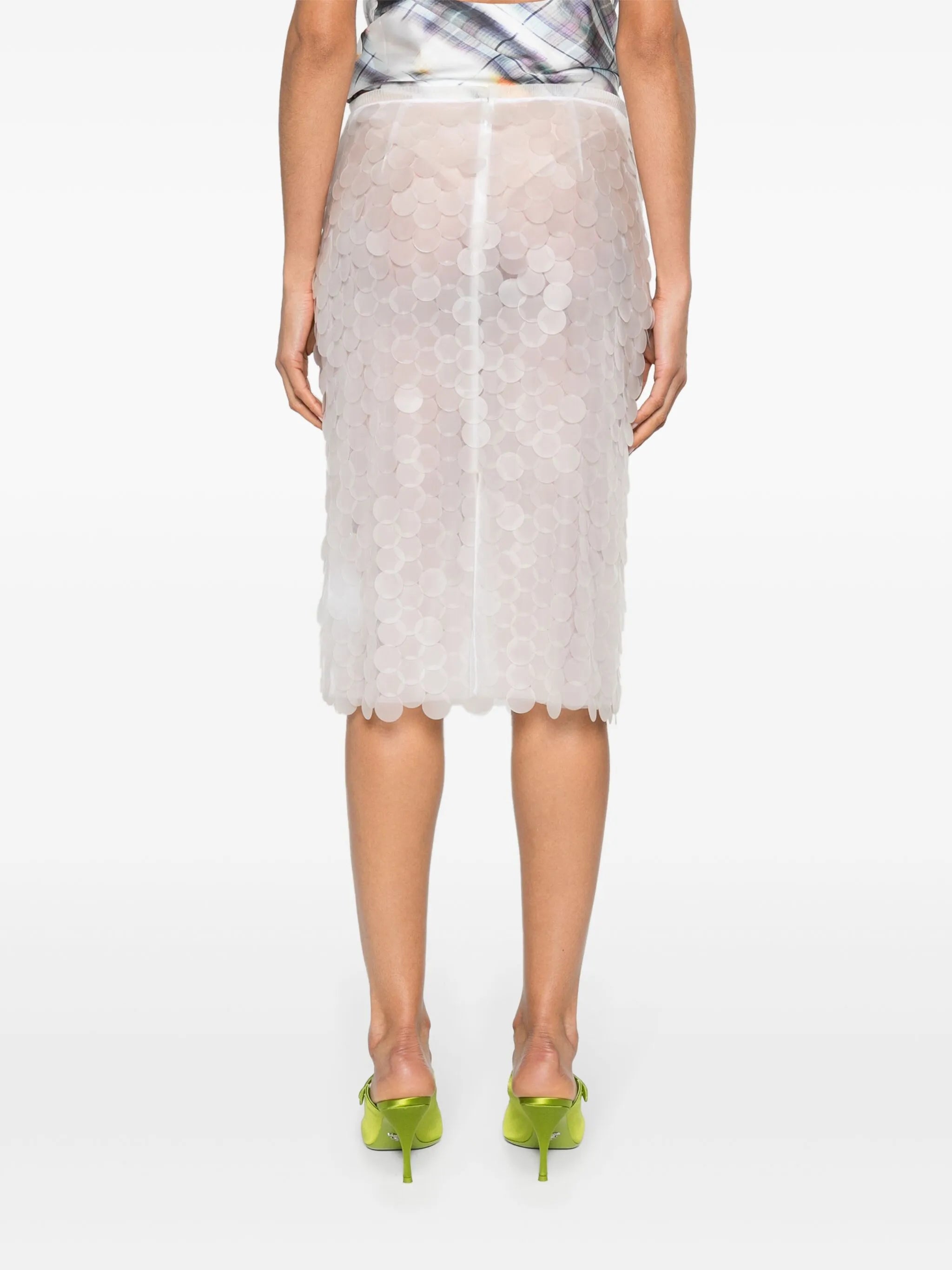 Delta sheer sequined skirt
