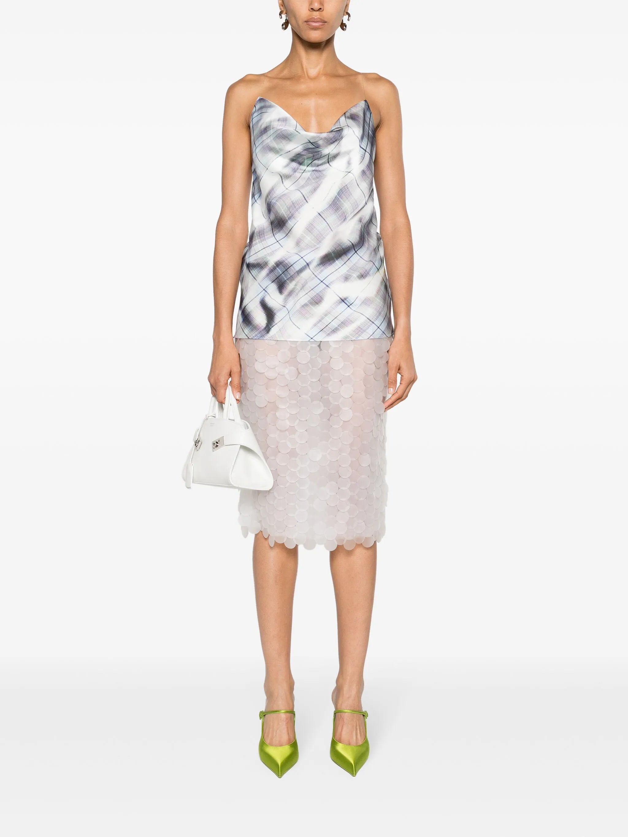 Delta sheer sequined skirt