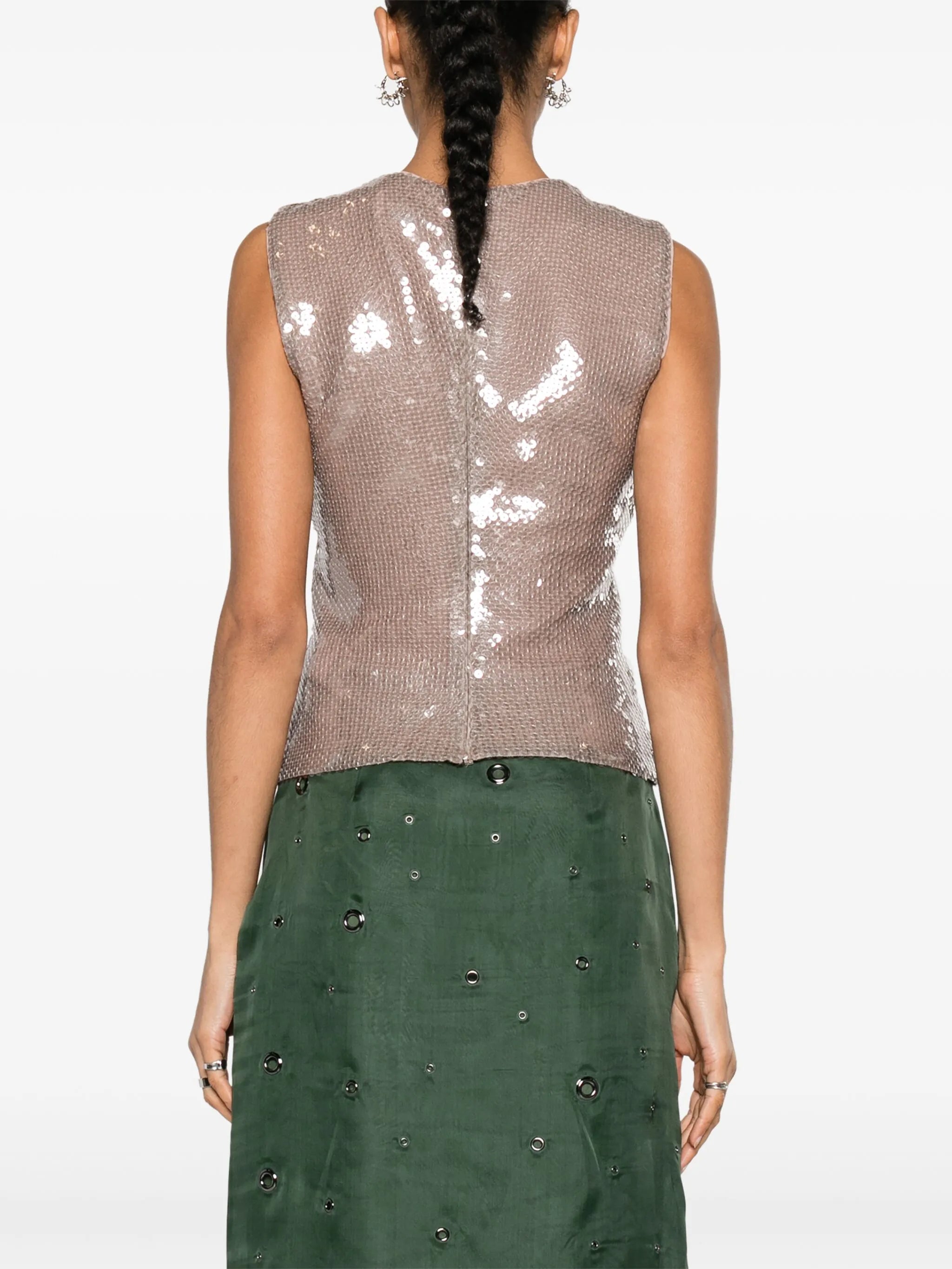 Nage sequin-embellished top
