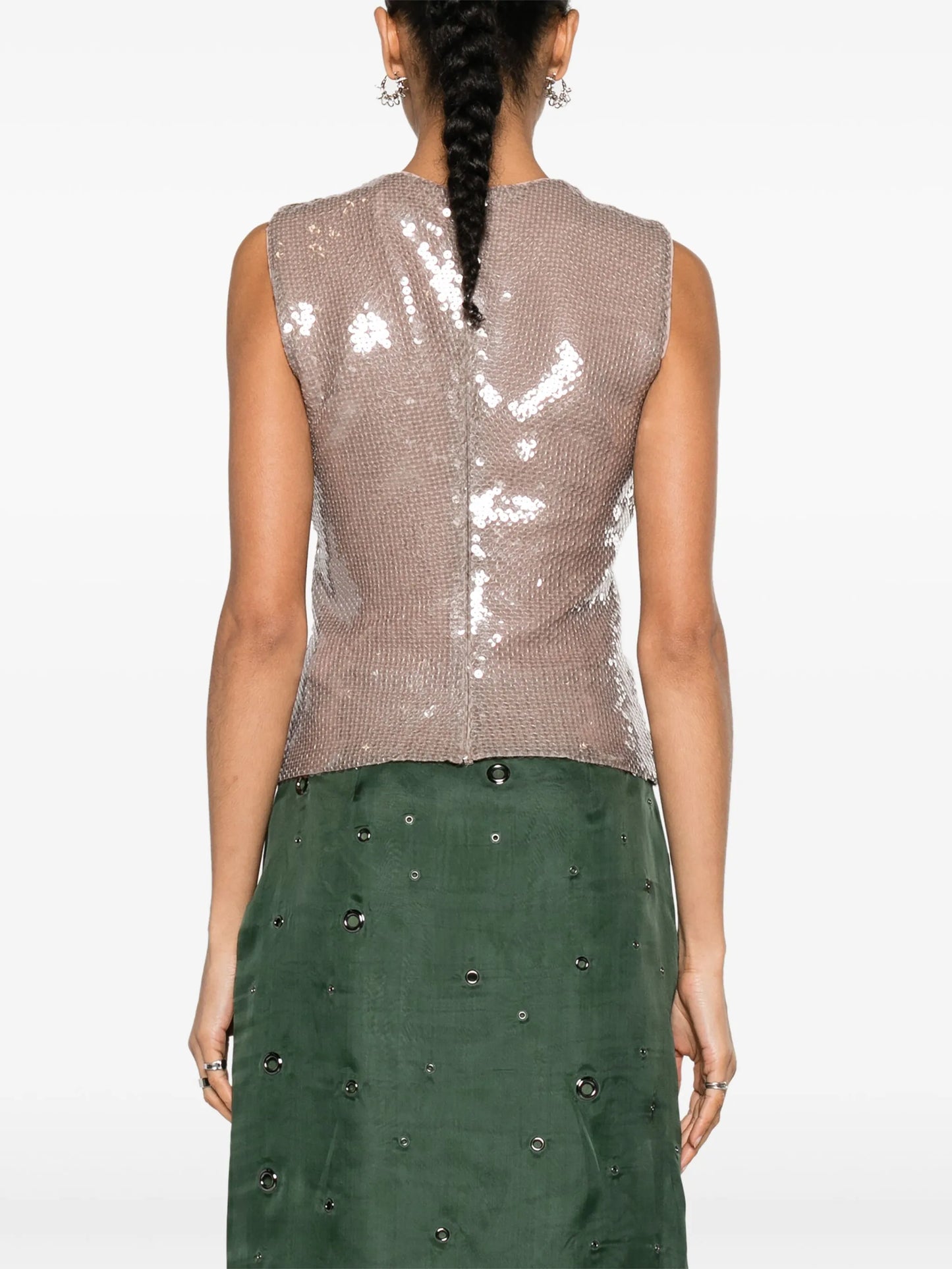 Nage sequin-embellished top