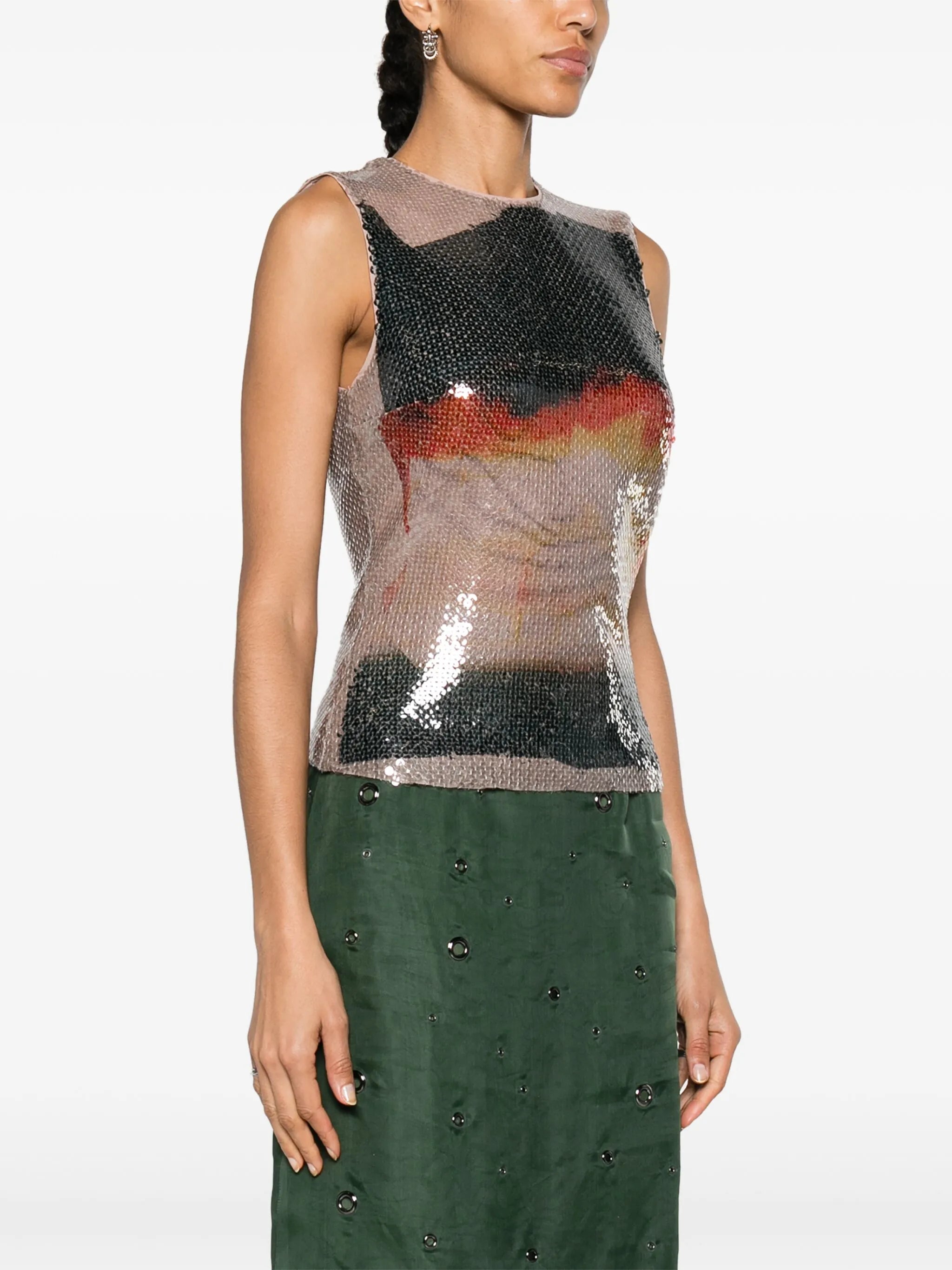 Nage sequin-embellished top