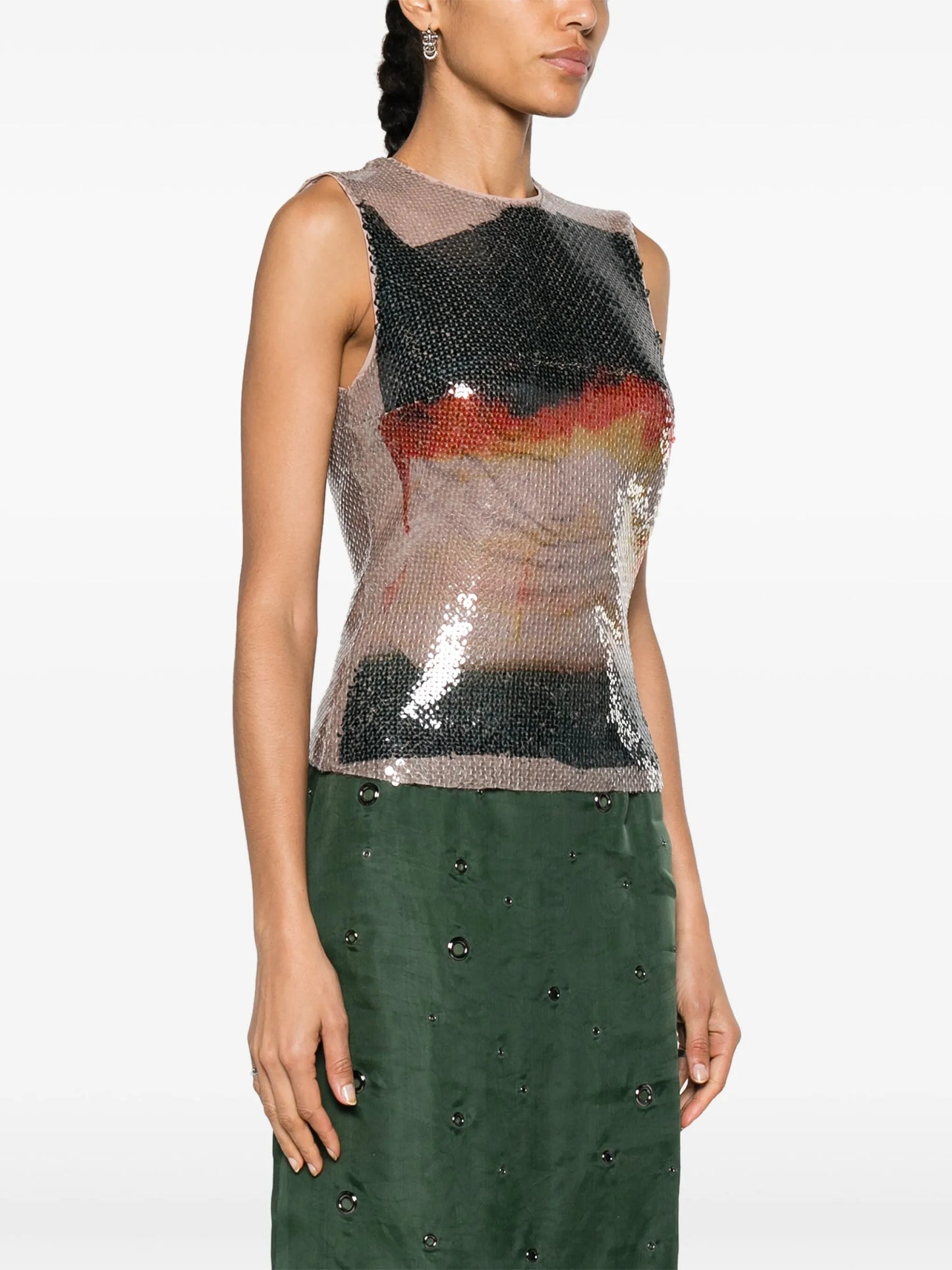 Nage sequin-embellished top