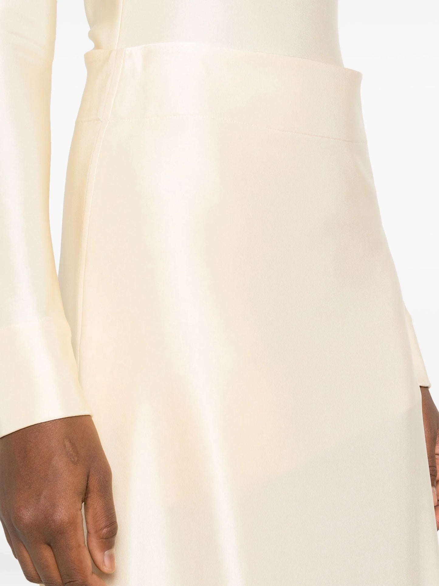 A-line flared midi skirt