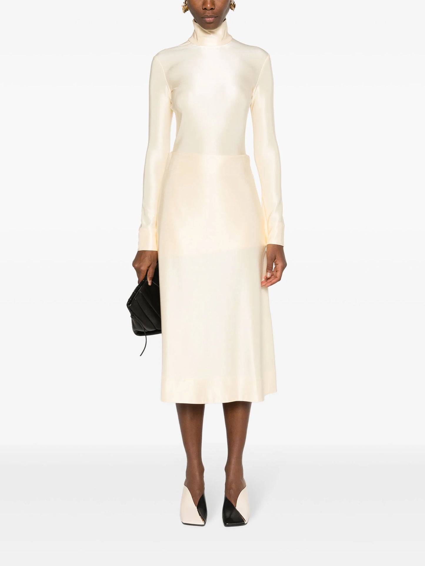 A-line flared midi skirt