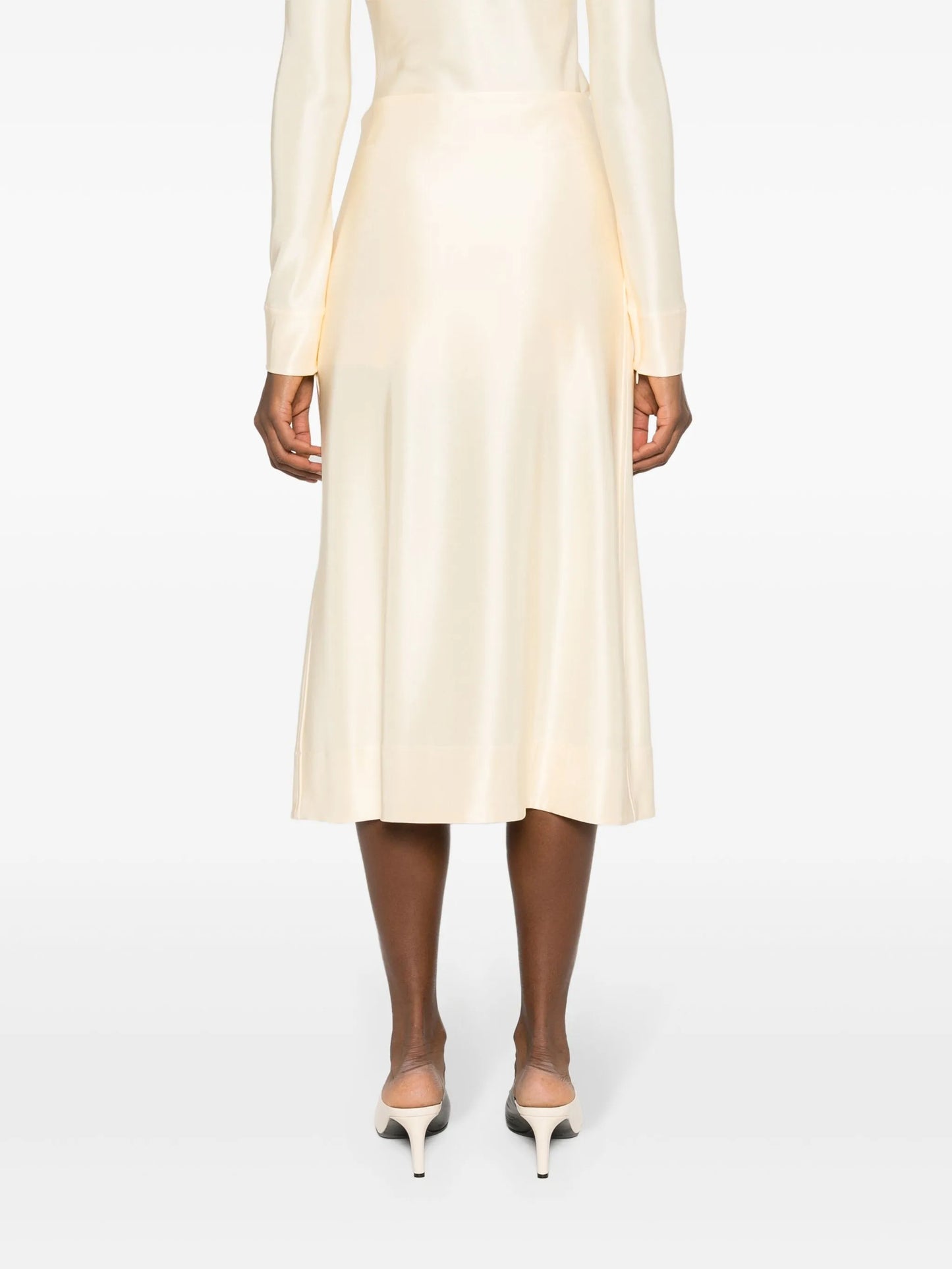 A-line flared midi skirt