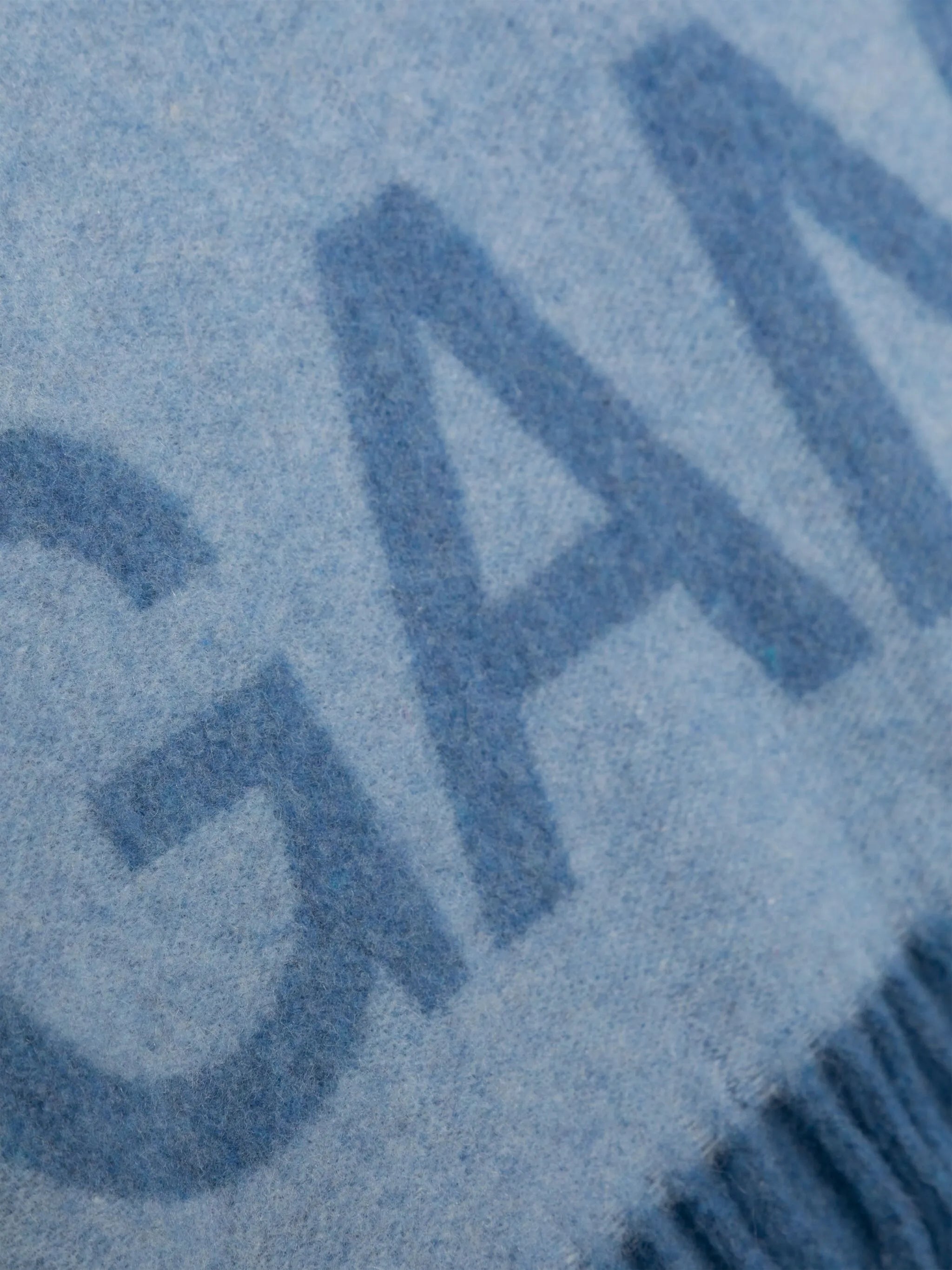 fringed recycled wool-blend scarf