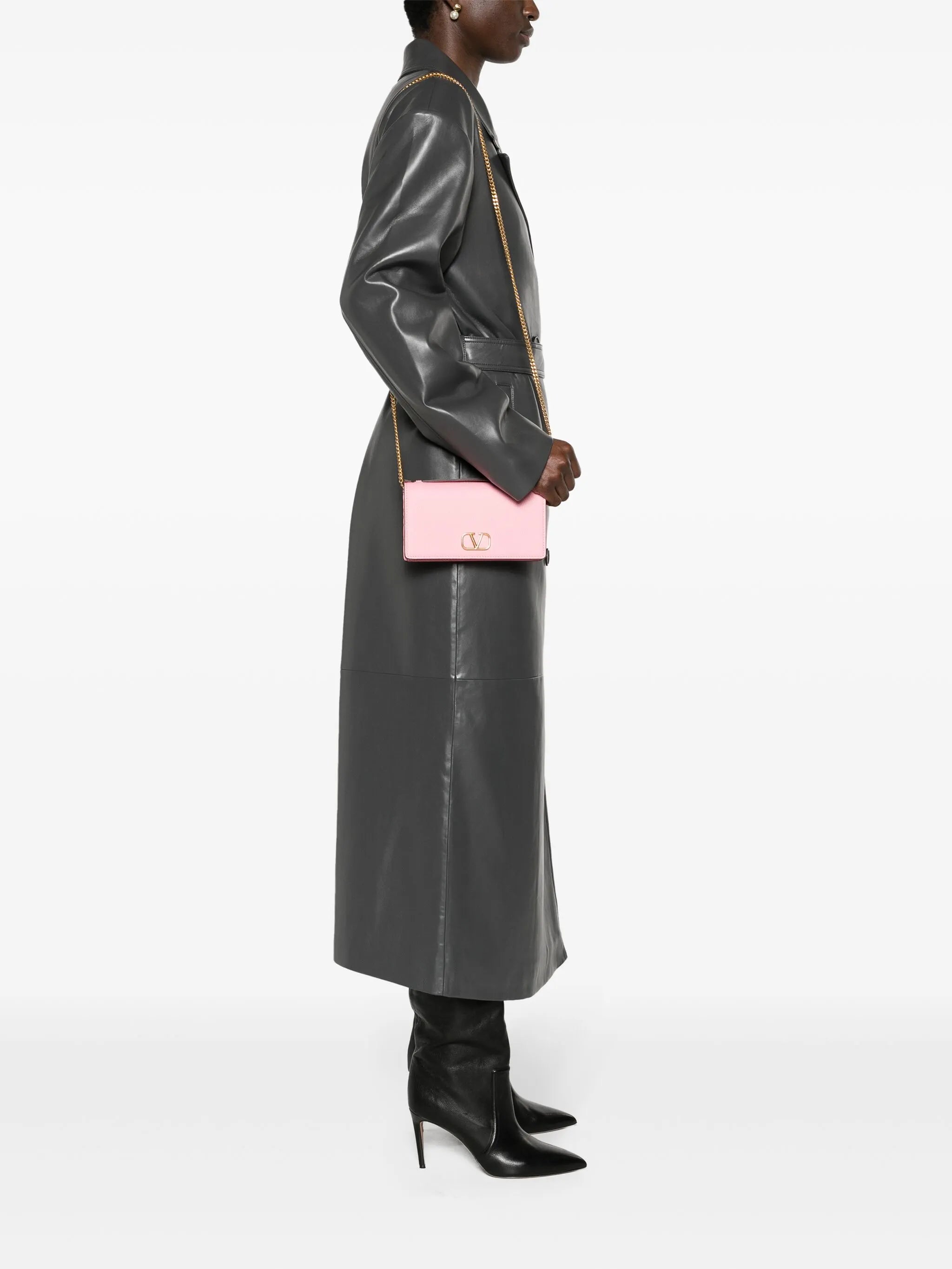 VLogo Signature leather crossbody bag