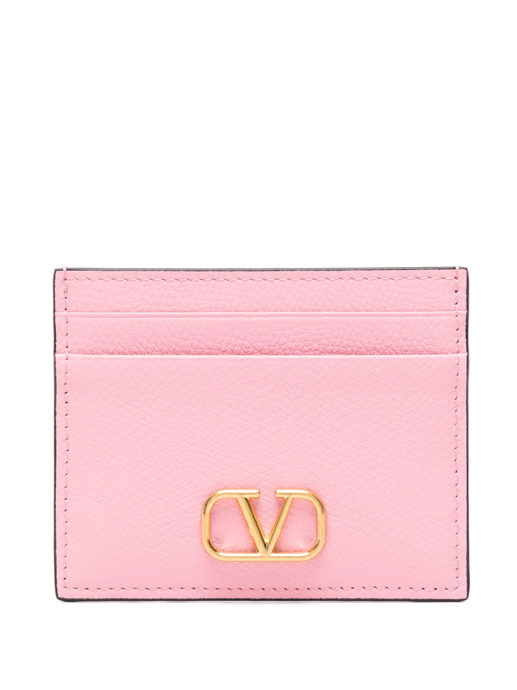 VLogo Signature leather cardholder