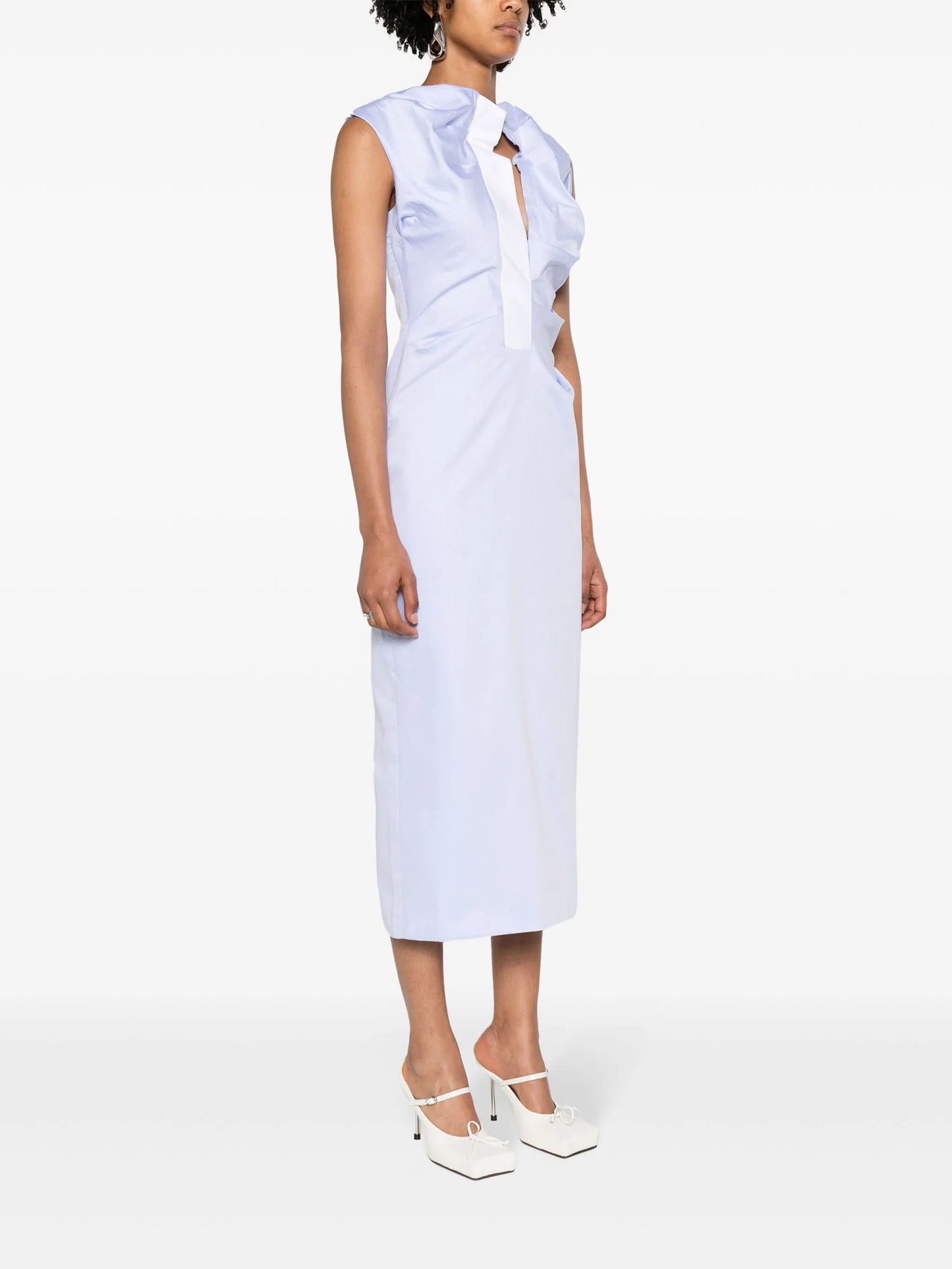 Salmson ruched midi dress