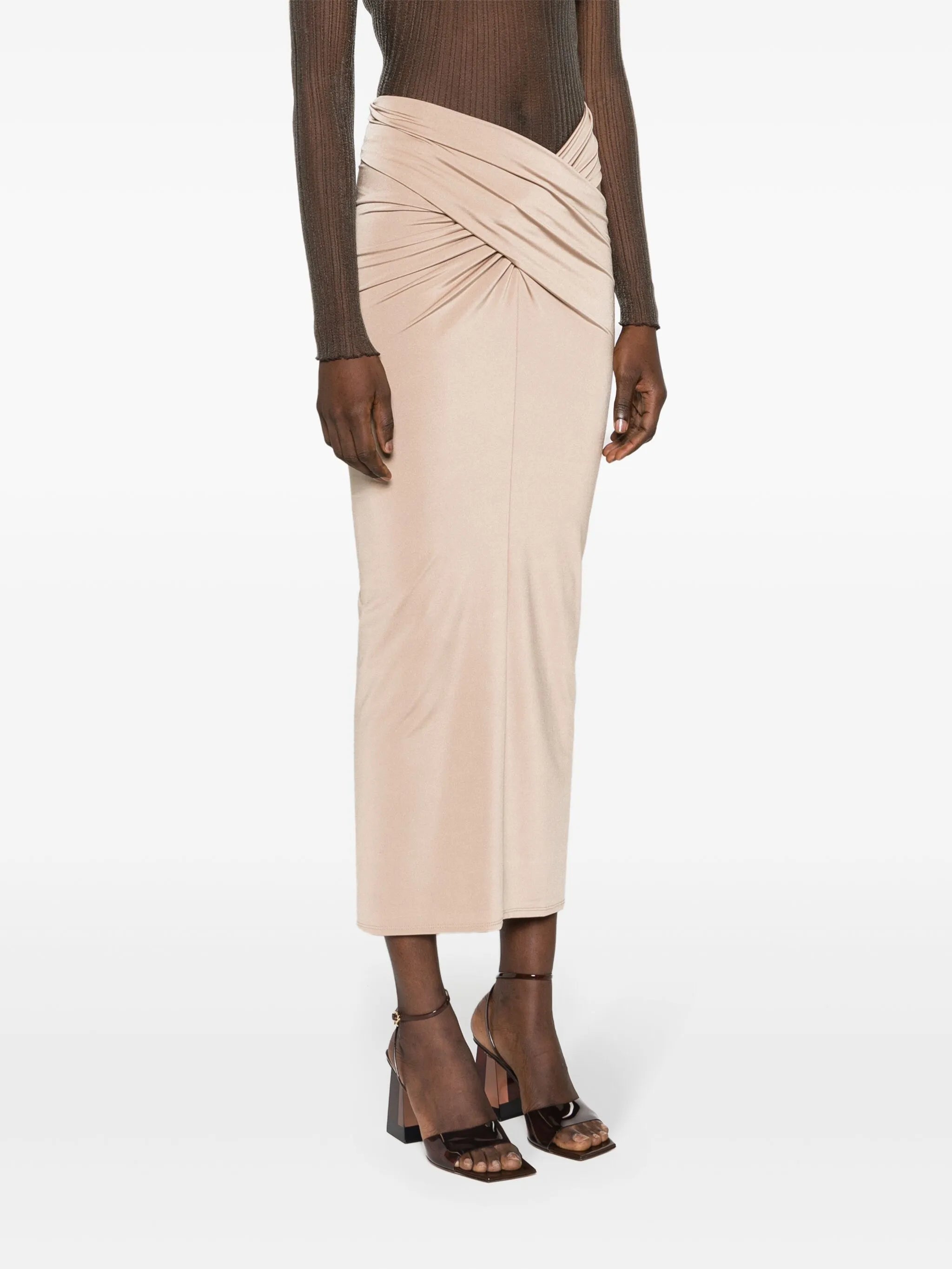 Berretta draped maxi skirt