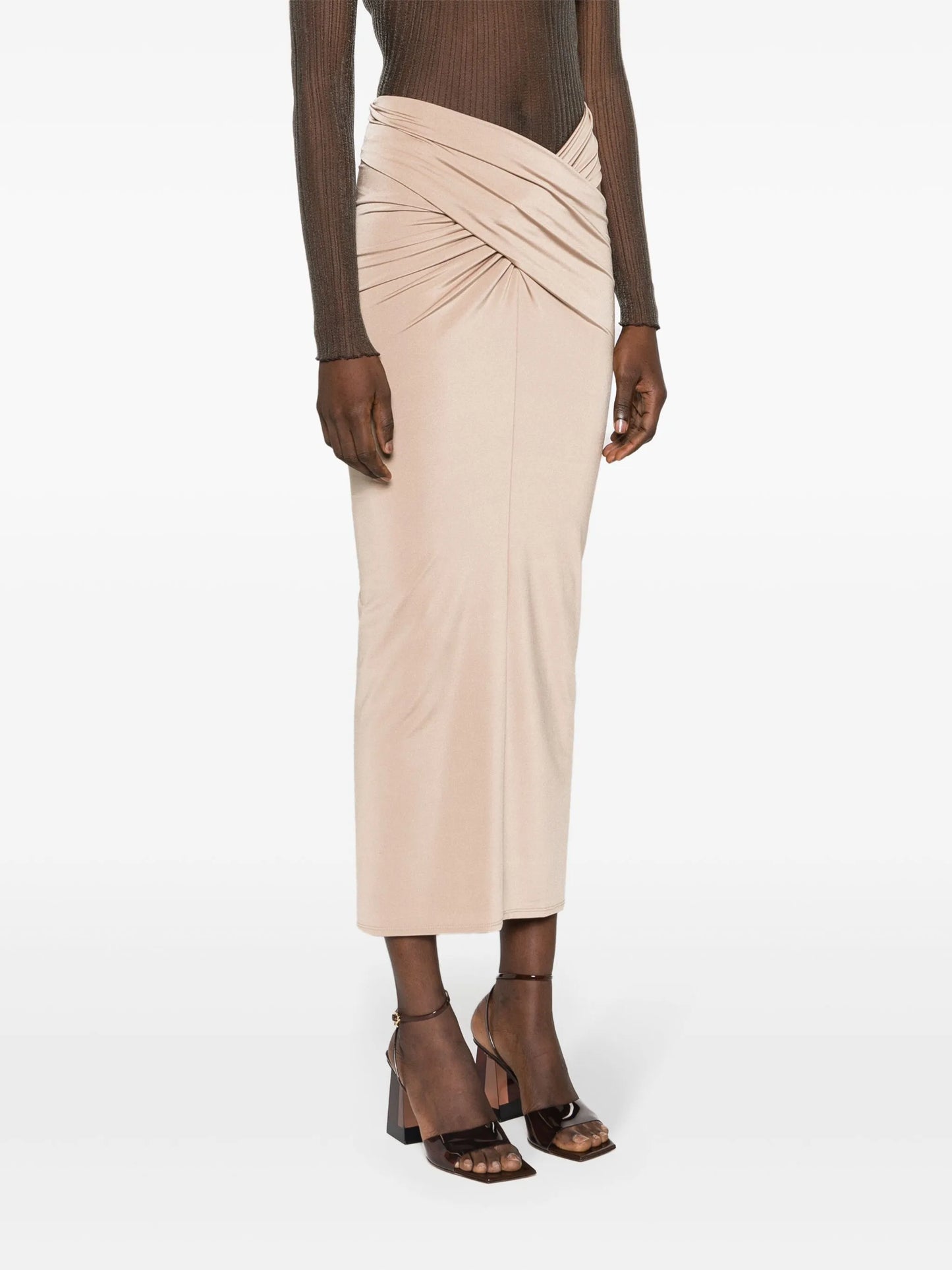 Berretta draped maxi skirt