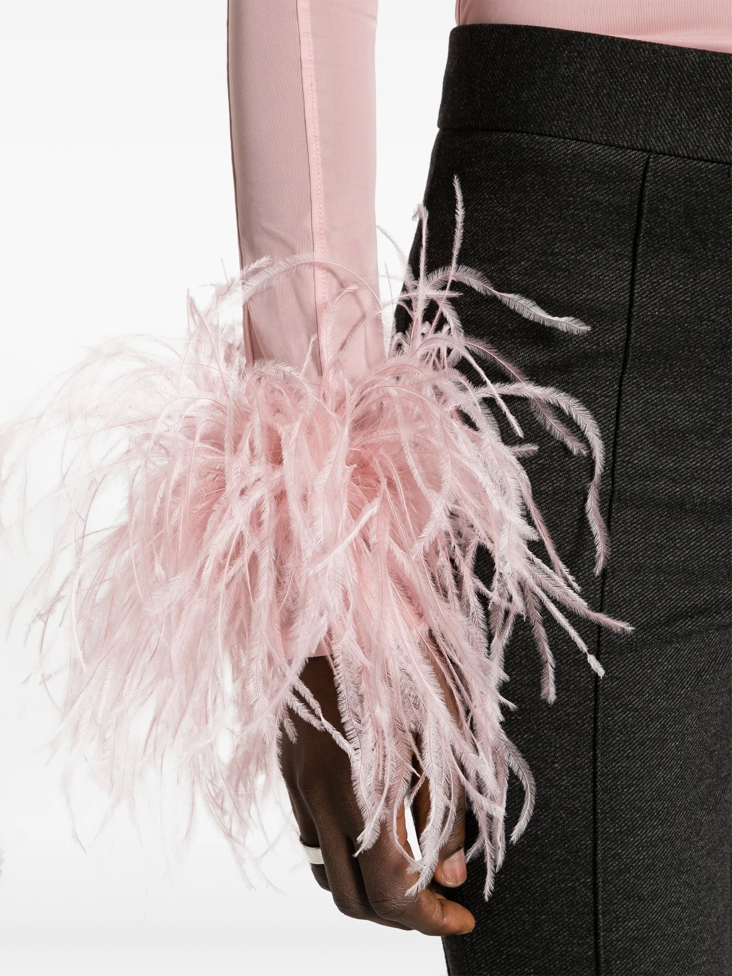 Alero feather-trim top
