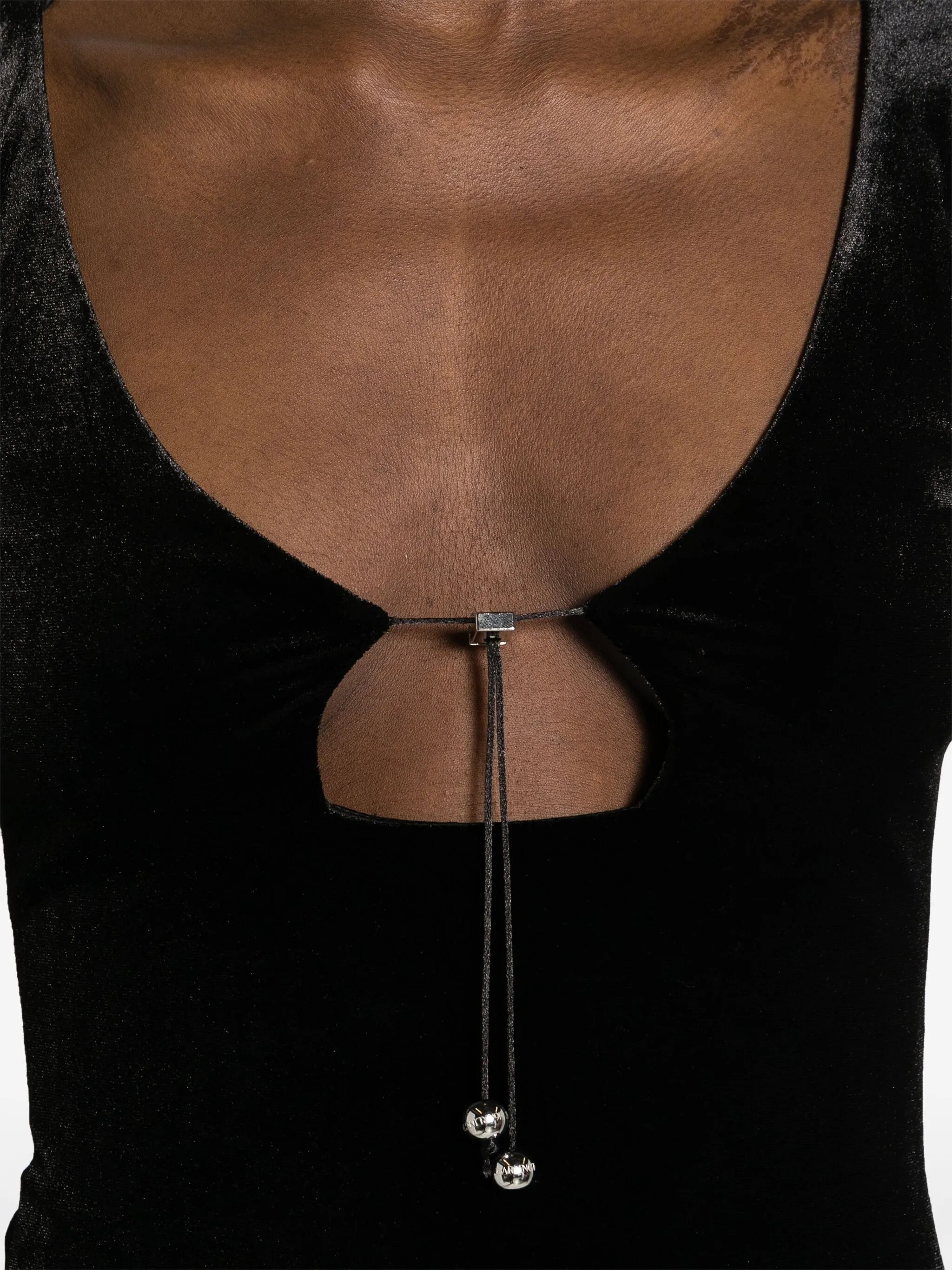 Solaris cut-out velvet top