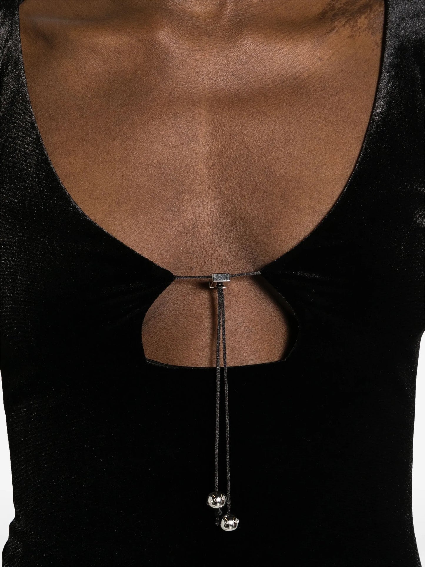 Solaris cut-out velvet top