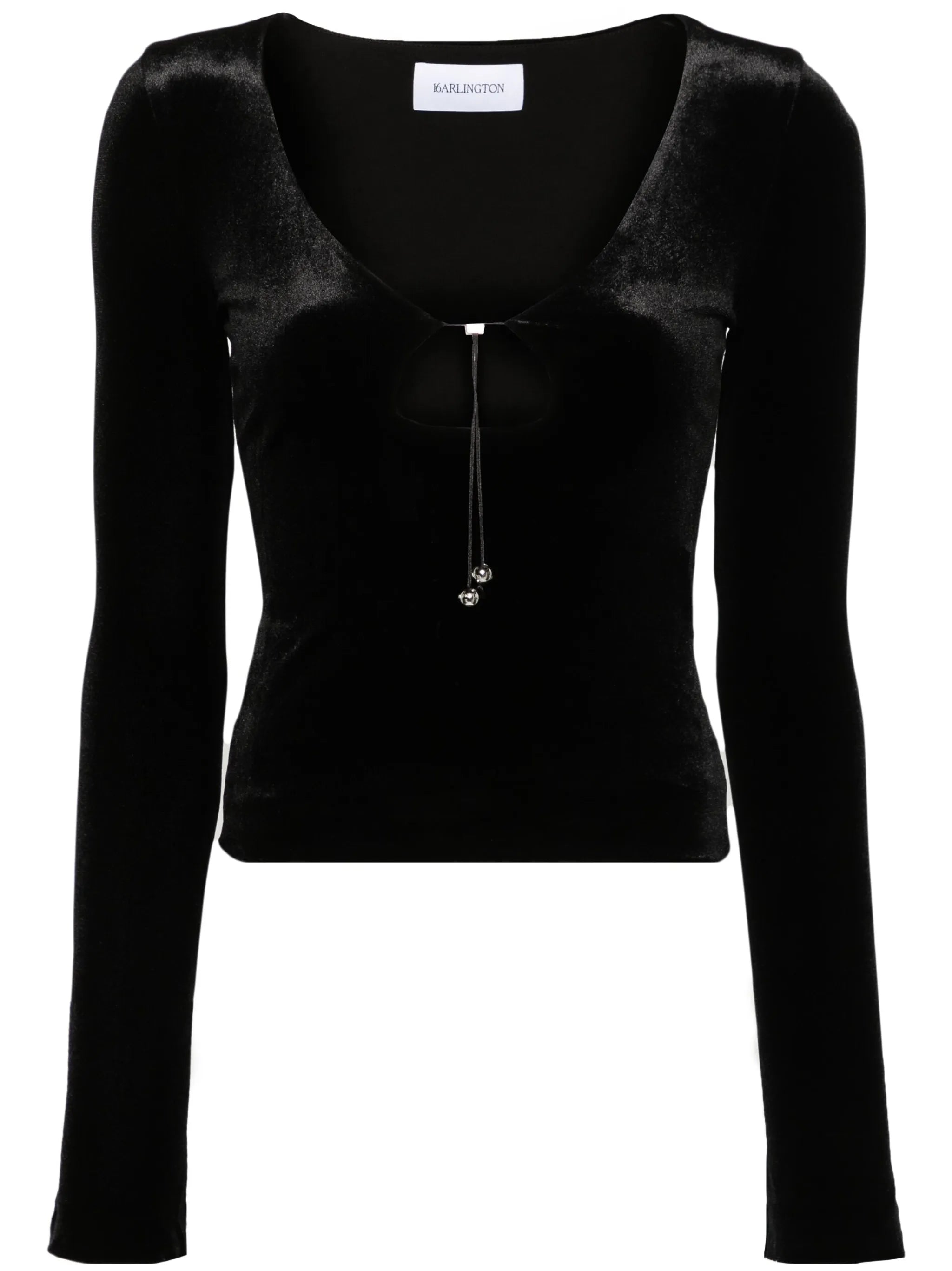 Solaris cut-out velvet top