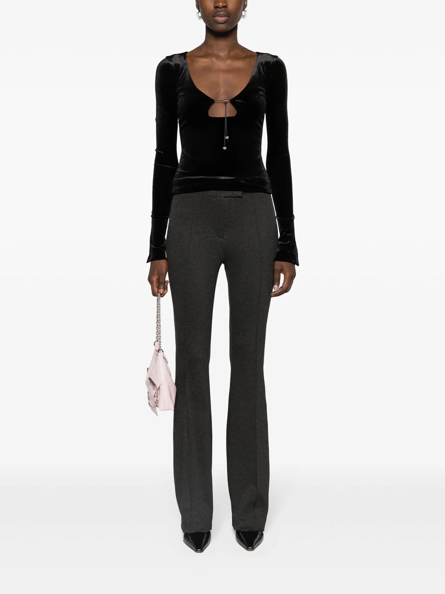 Solaris cut-out velvet top