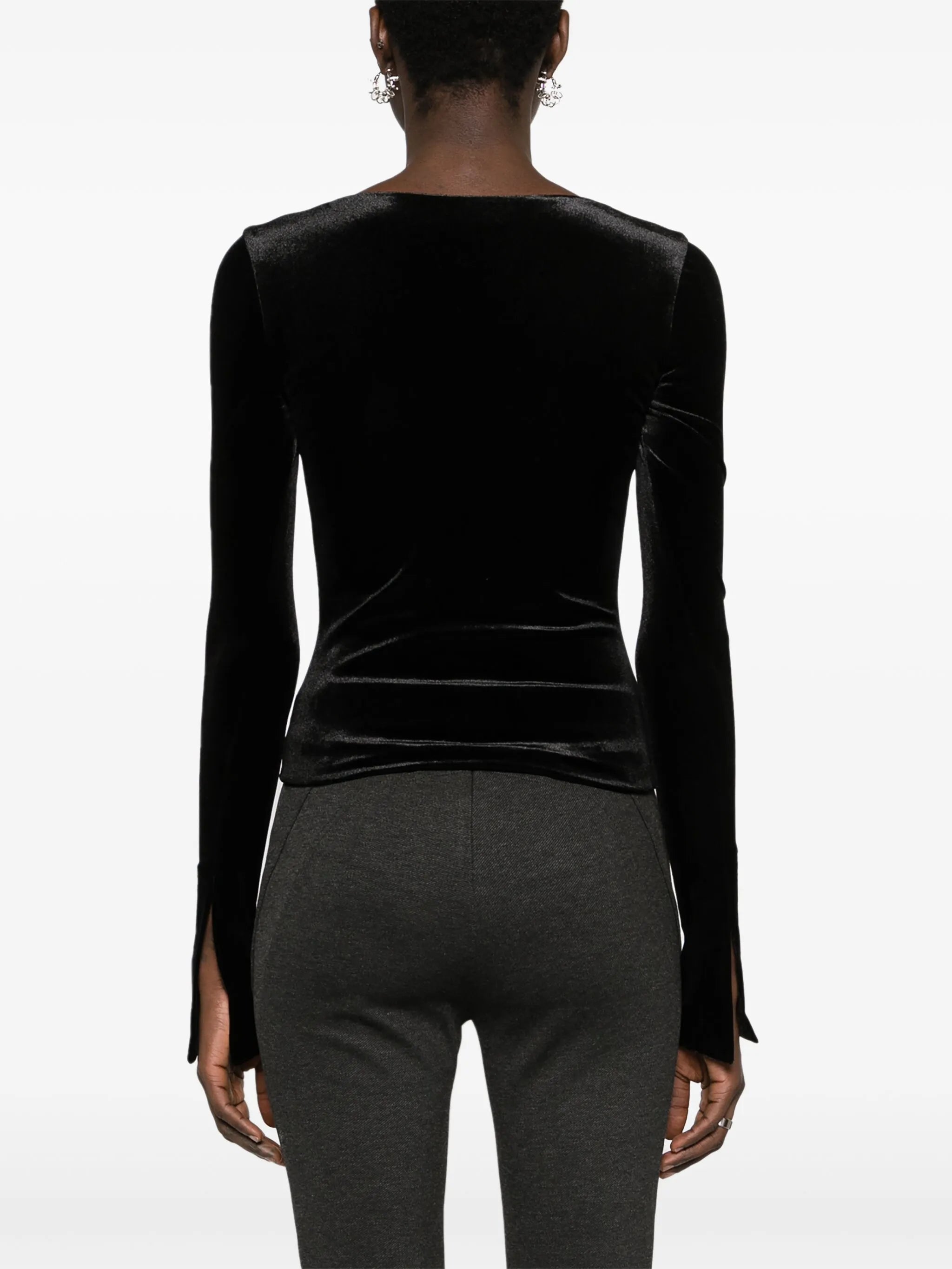 Solaris cut-out velvet top
