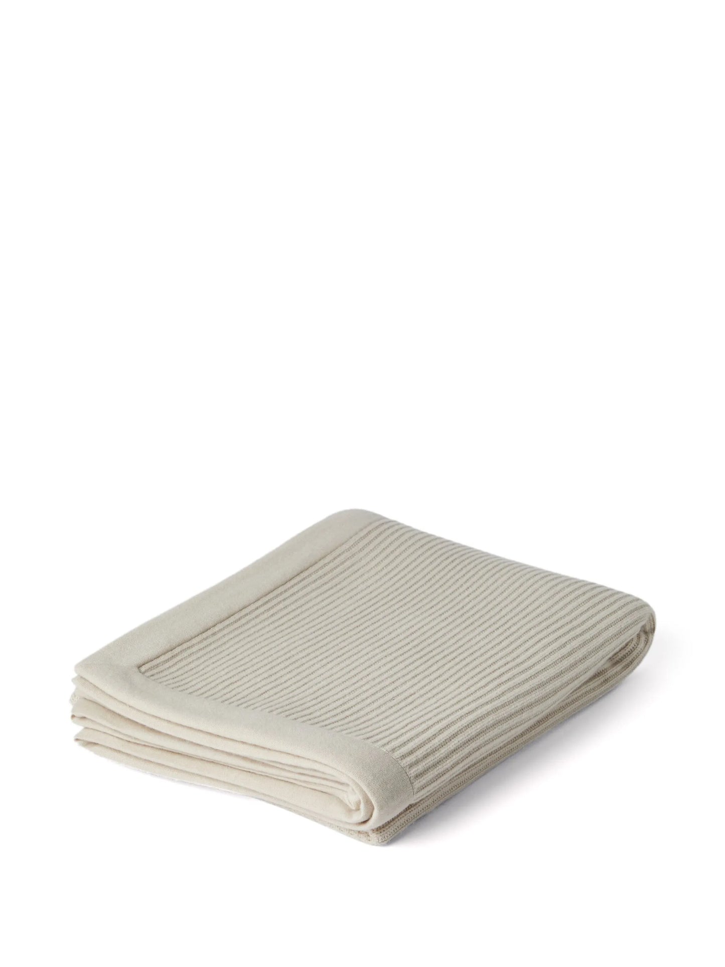 rib-knit cashmere blanket