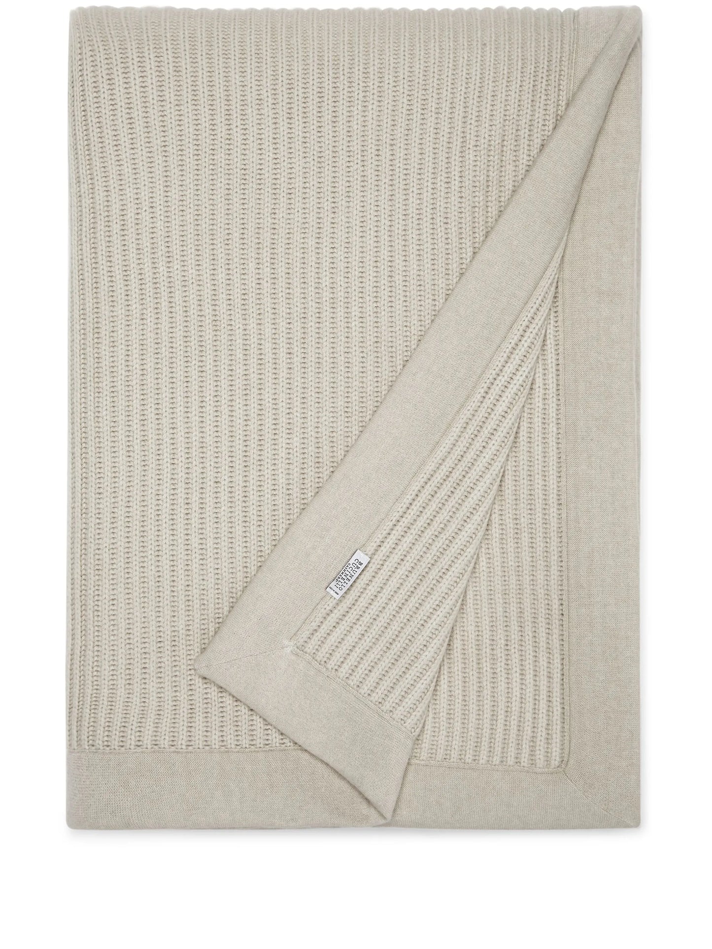 rib-knit cashmere blanket