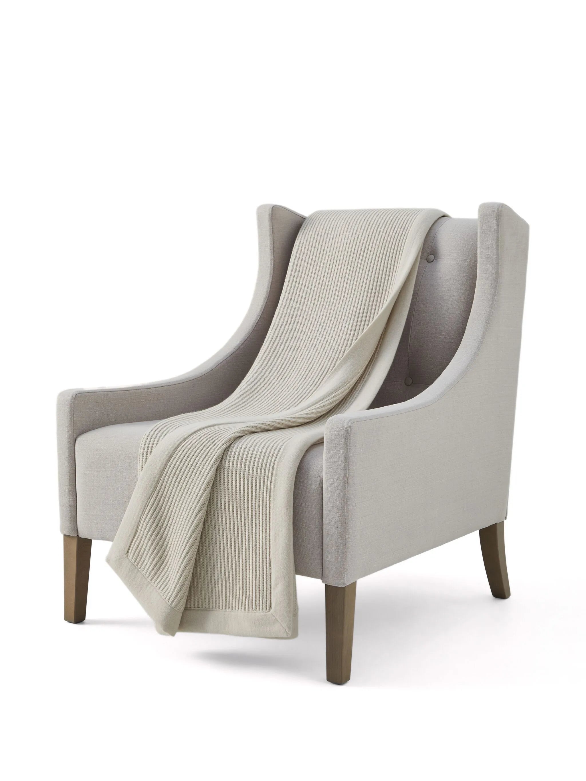 rib-knit cashmere blanket