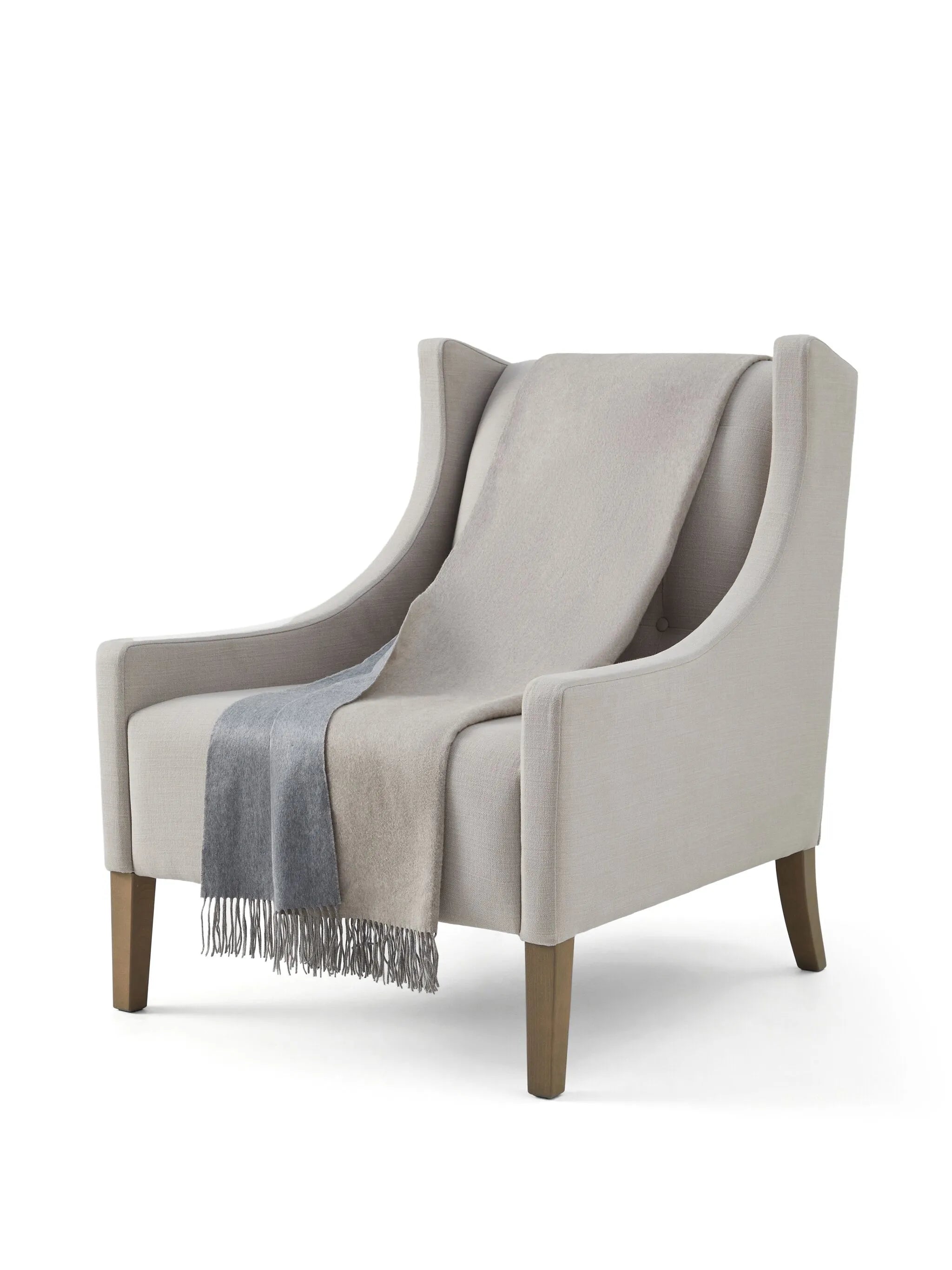 frayed-edge silk blanket