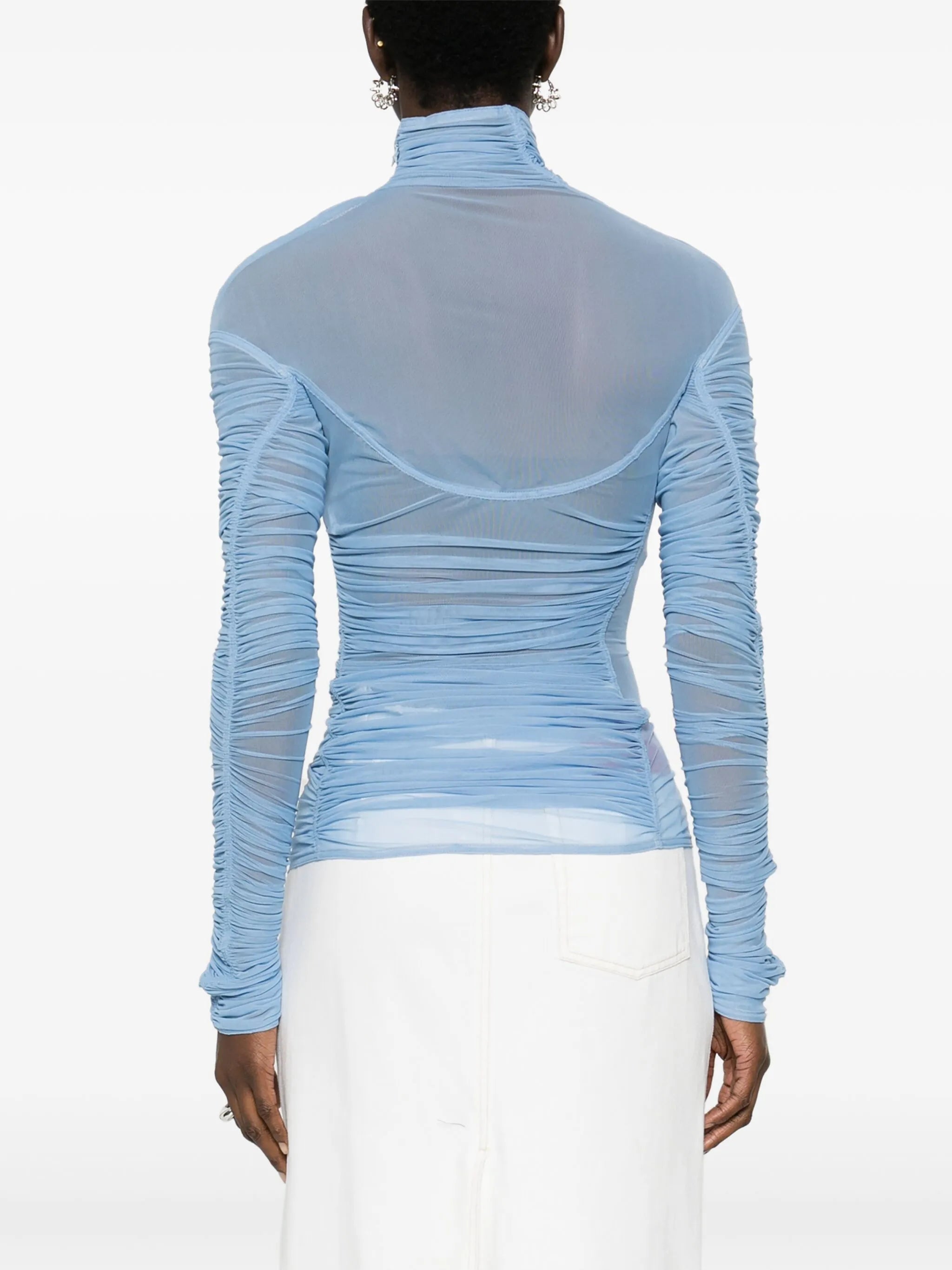 mesh ruched top