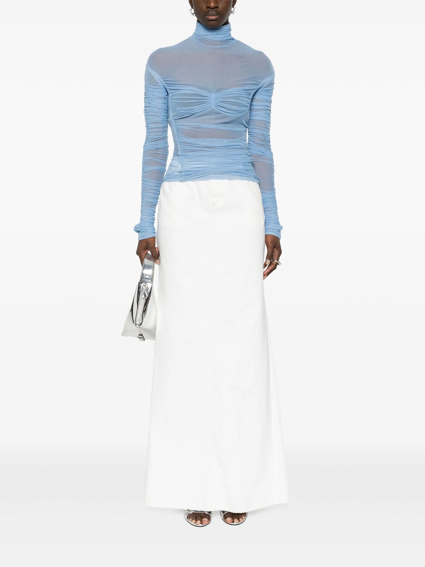 mesh ruched top