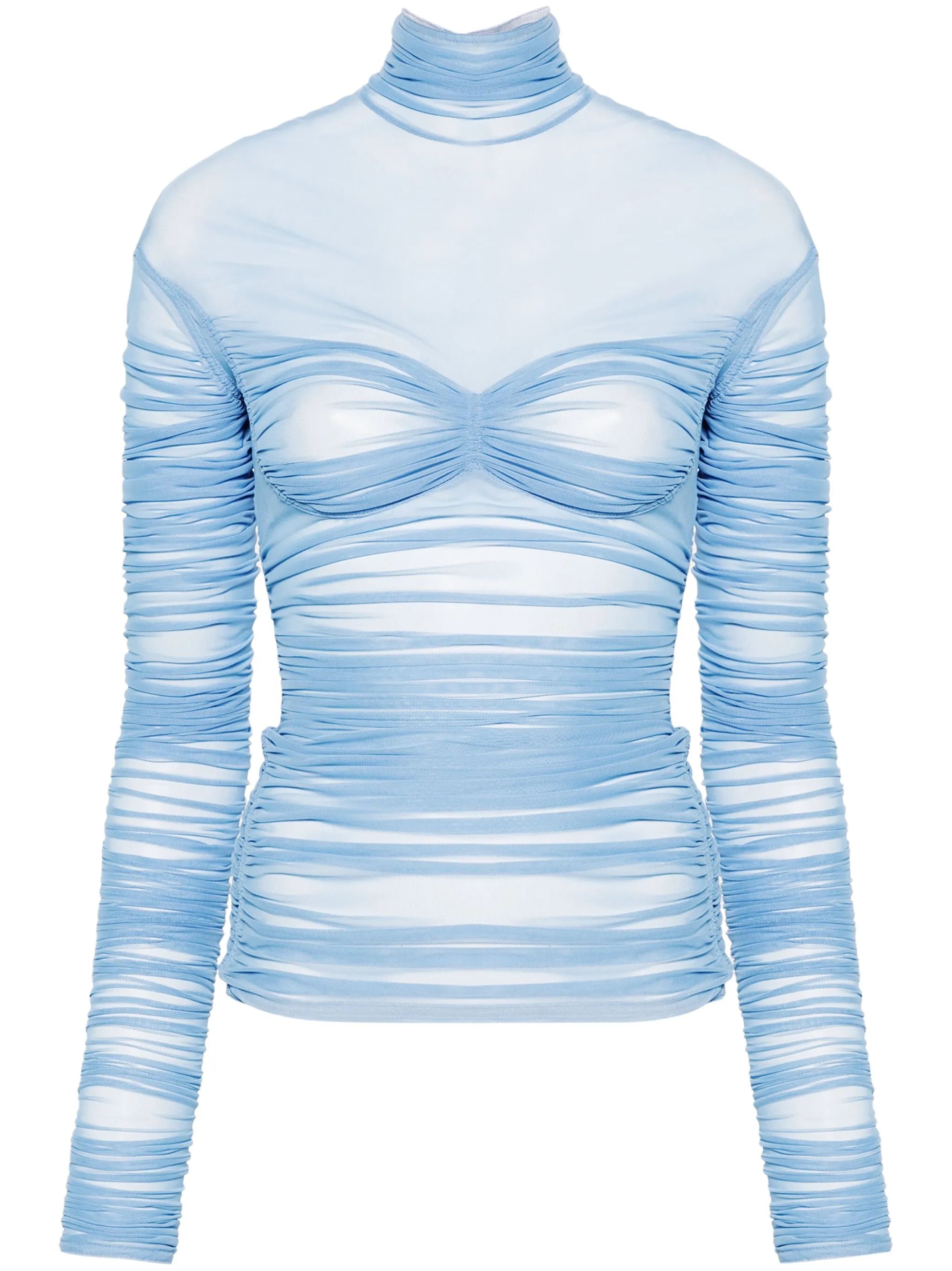 mesh ruched top
