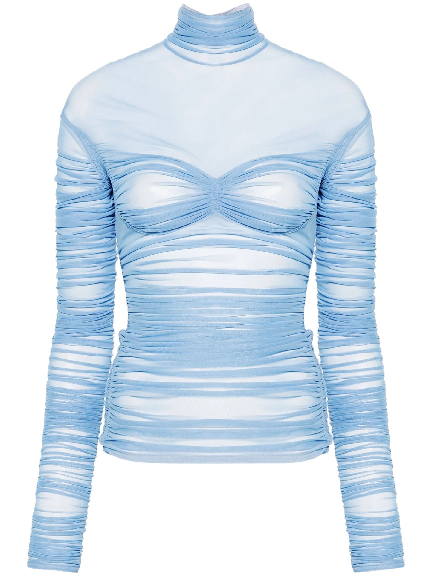mesh ruched top