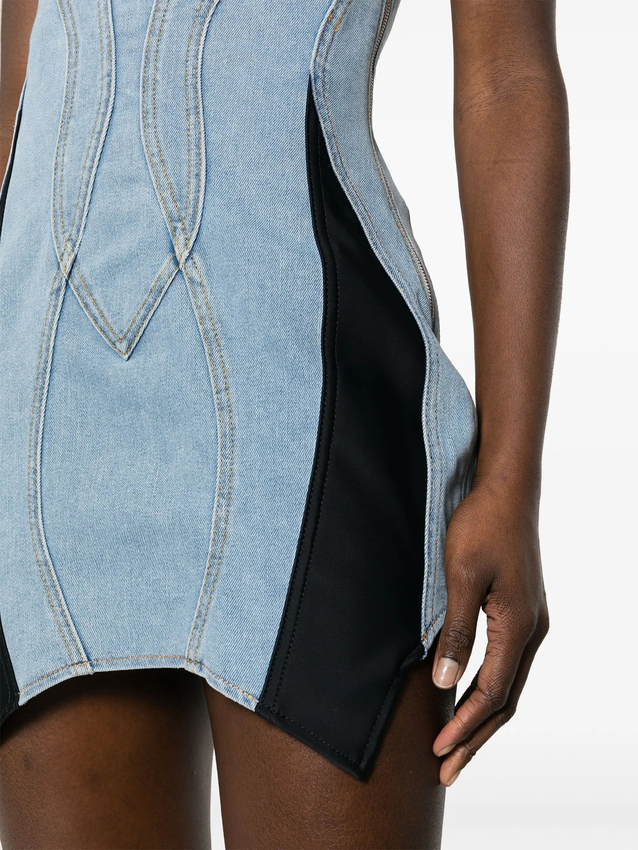 panelled mini dress