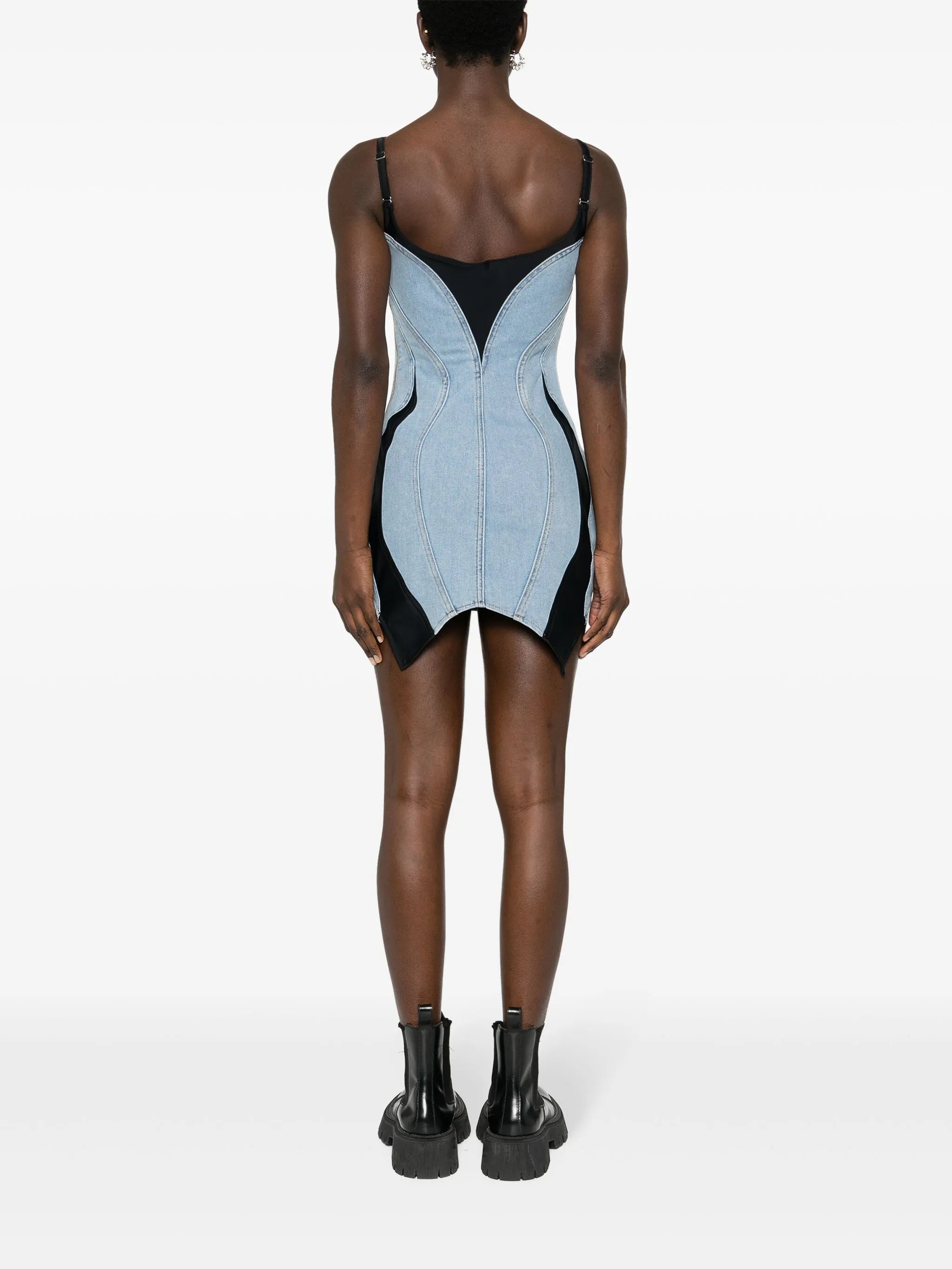 panelled mini dress