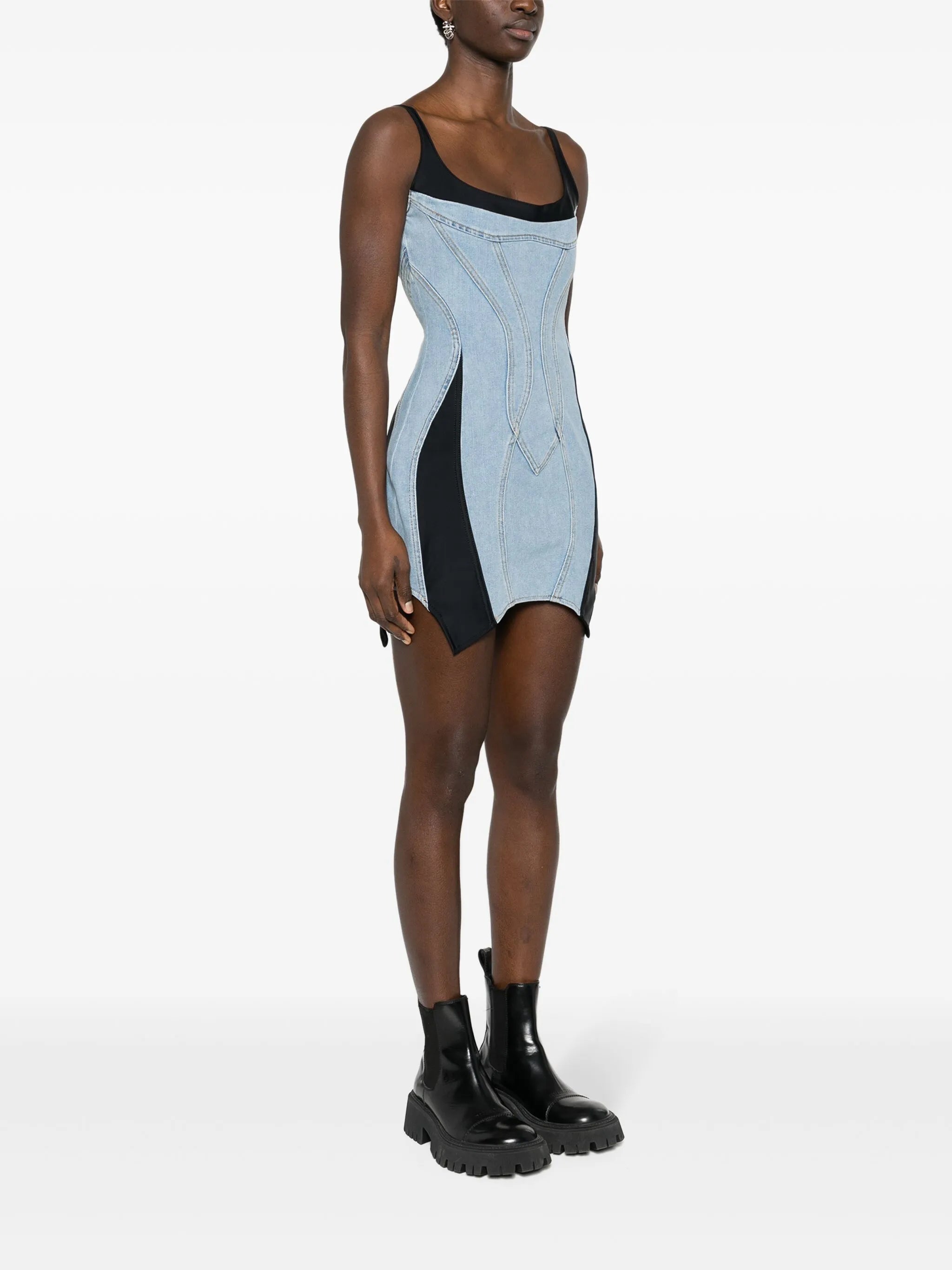 panelled mini dress