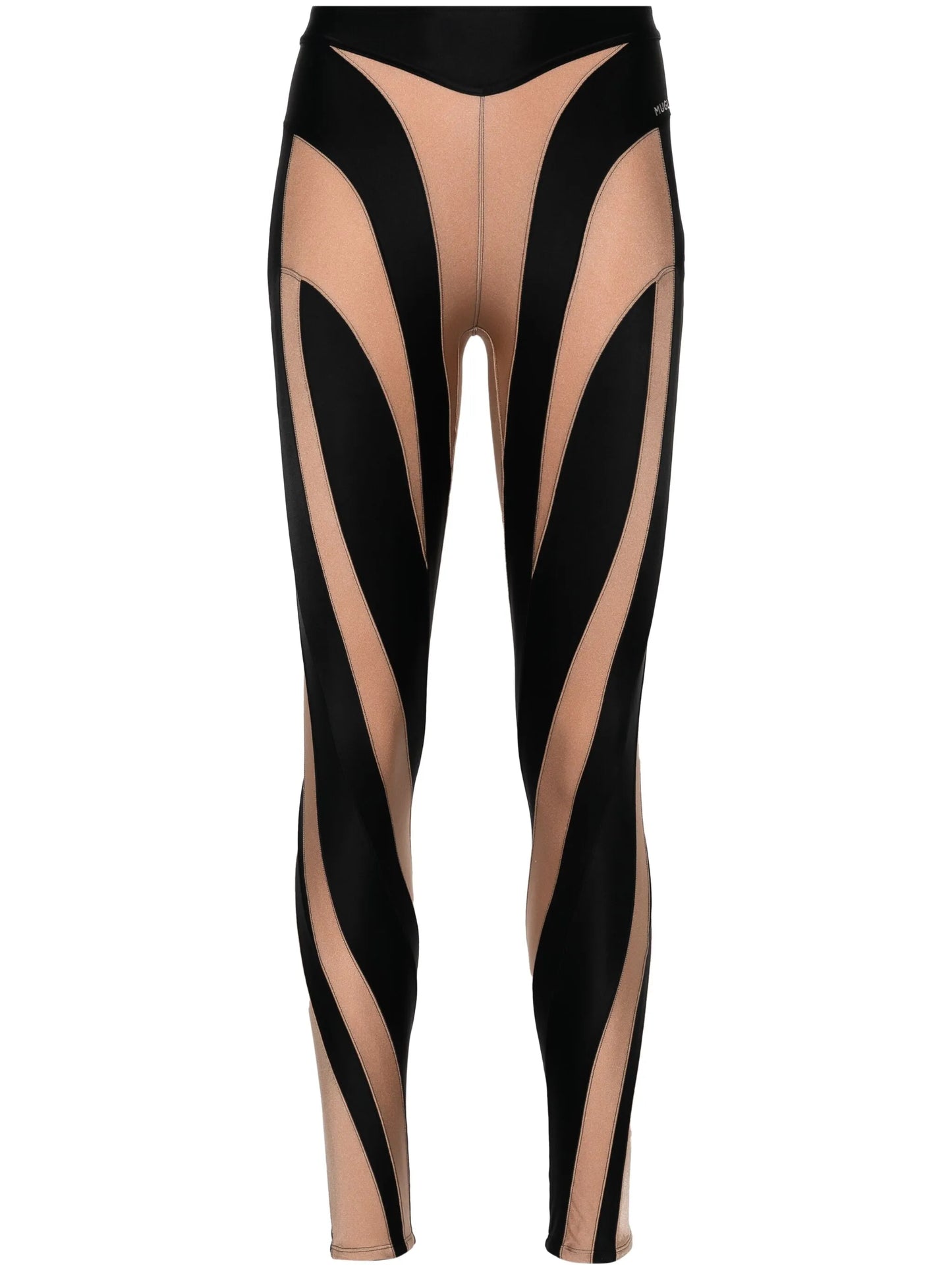 panelled spiral leggings