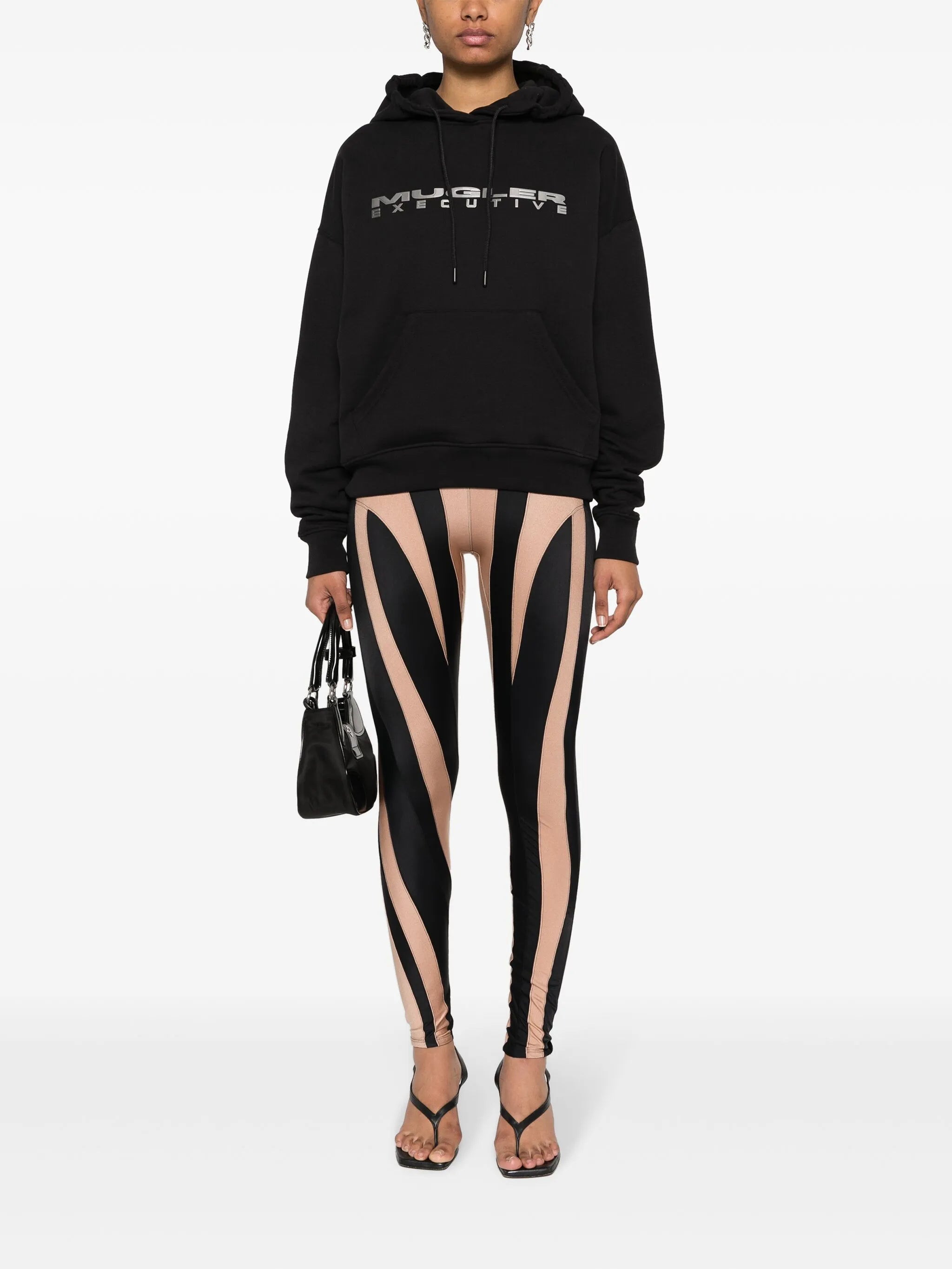 panelled spiral leggings