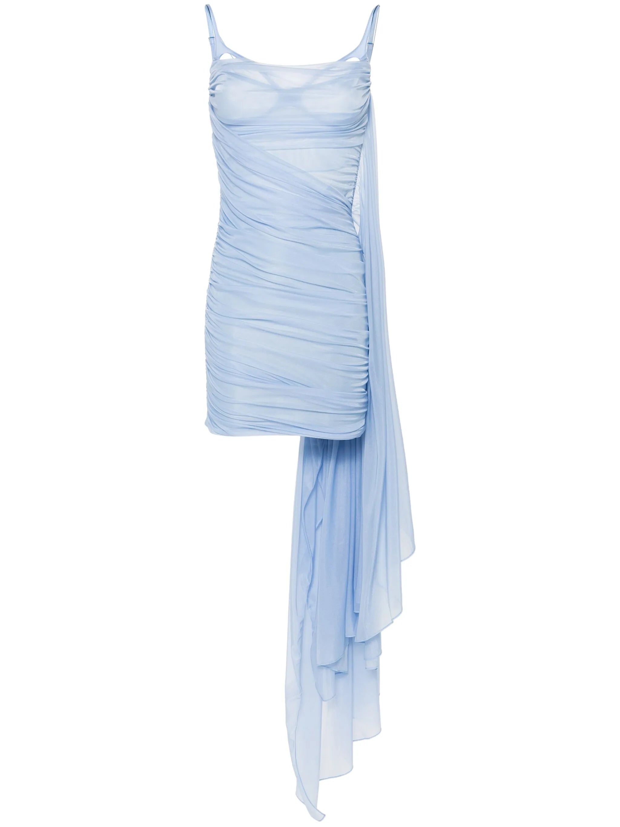 draped mini dress
