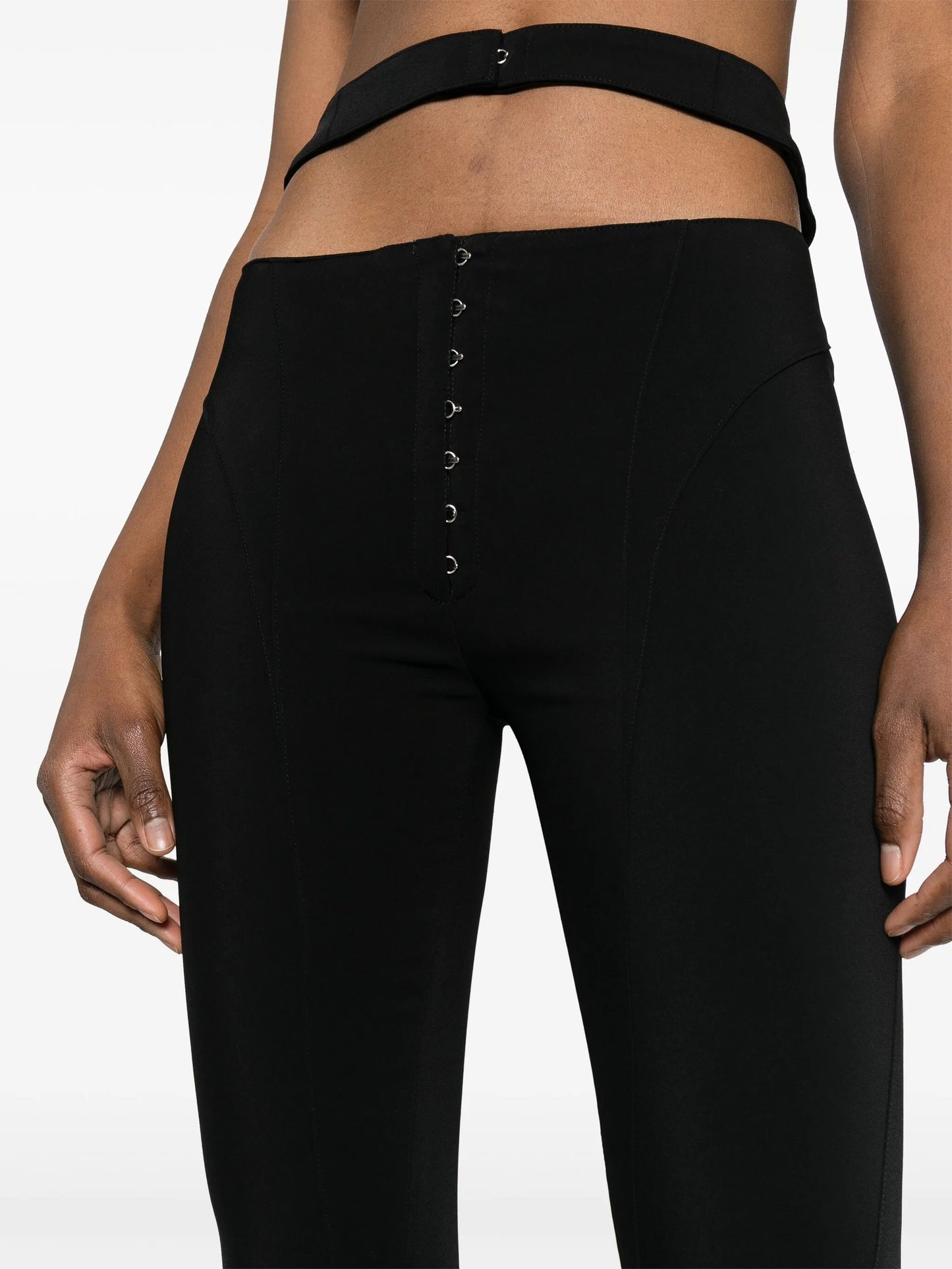 cut-out detailing flared trousers
