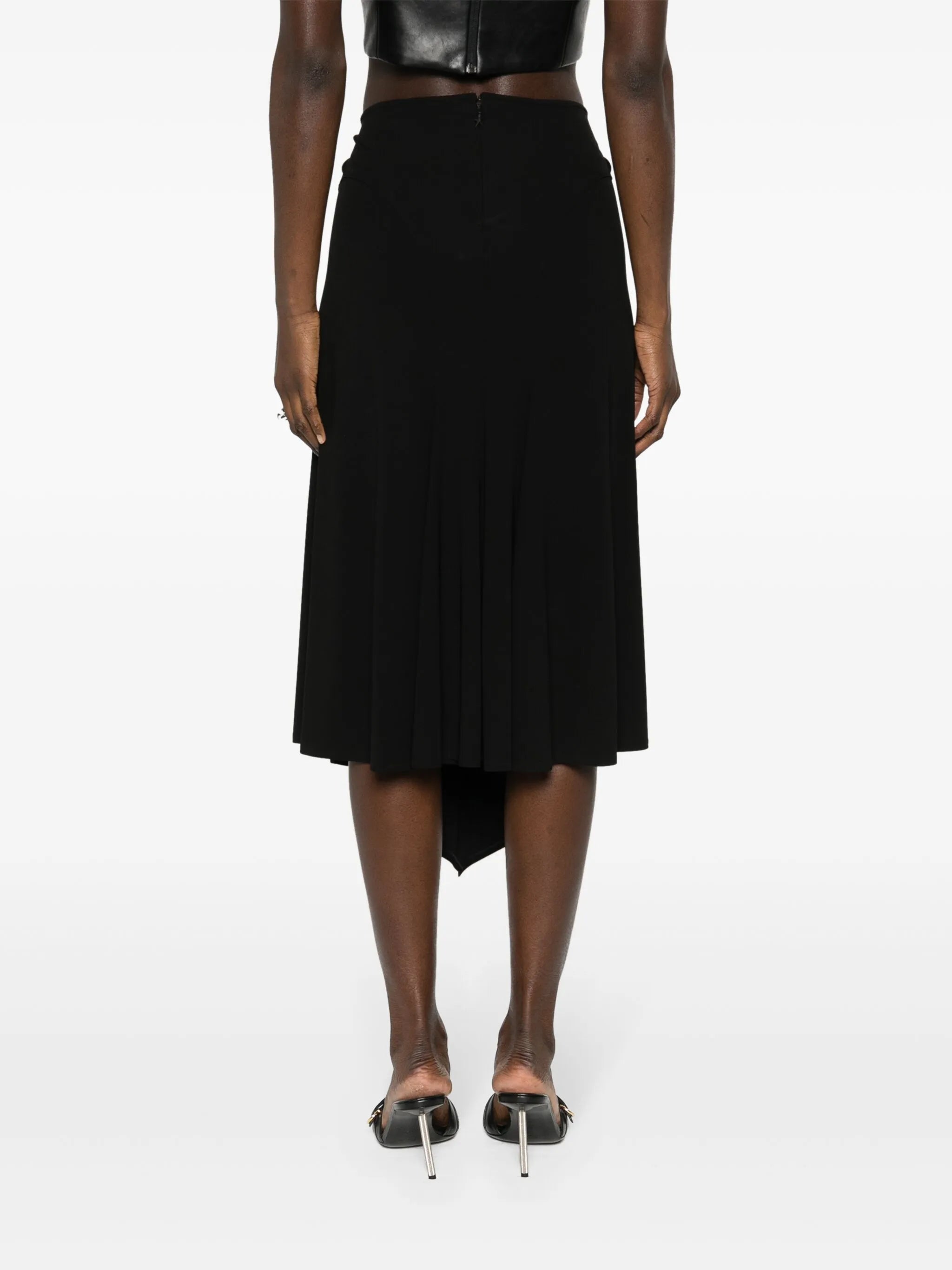 logo-plaque midi skirt
