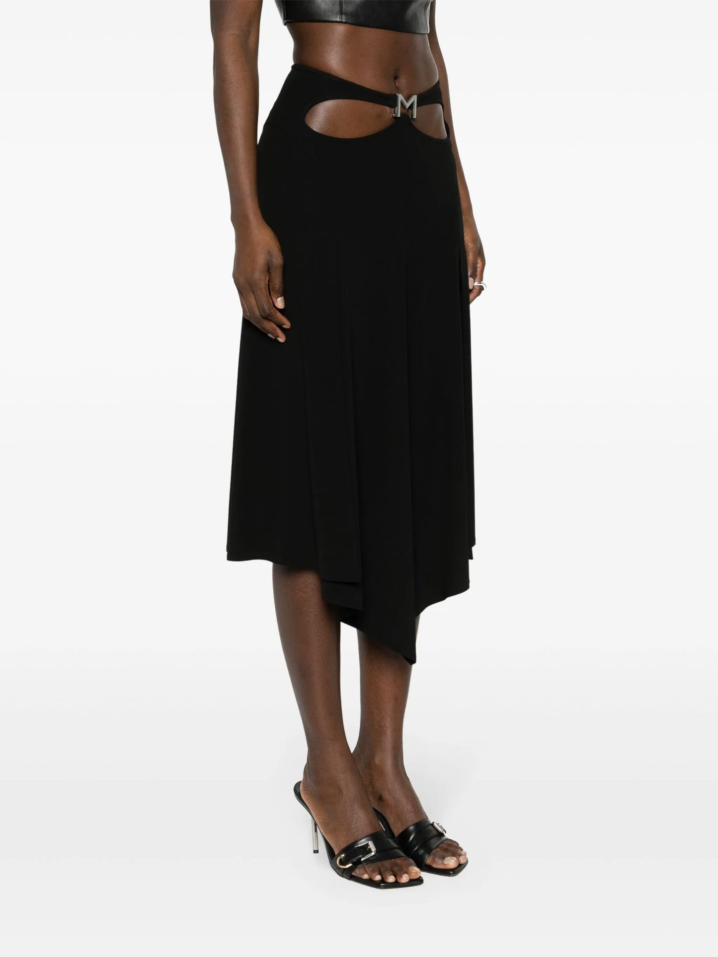 logo-plaque midi skirt