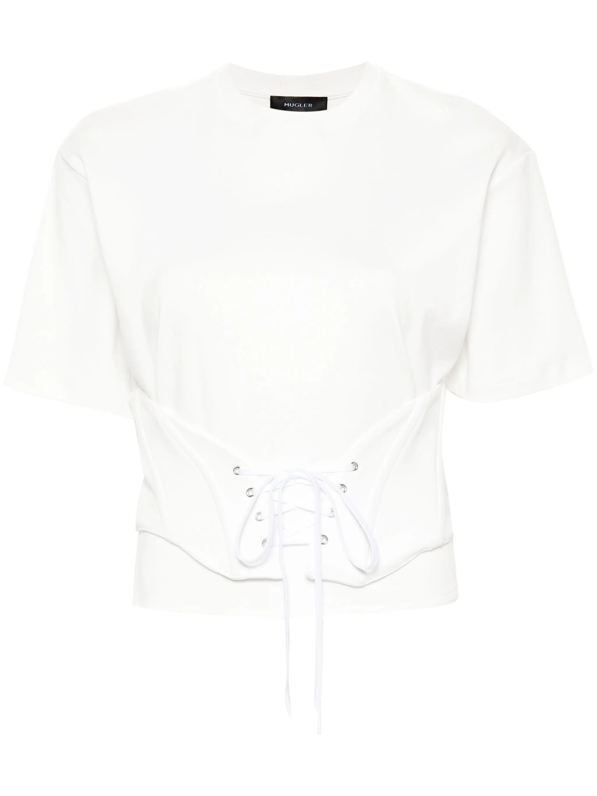 corset detail cotton T-shirt