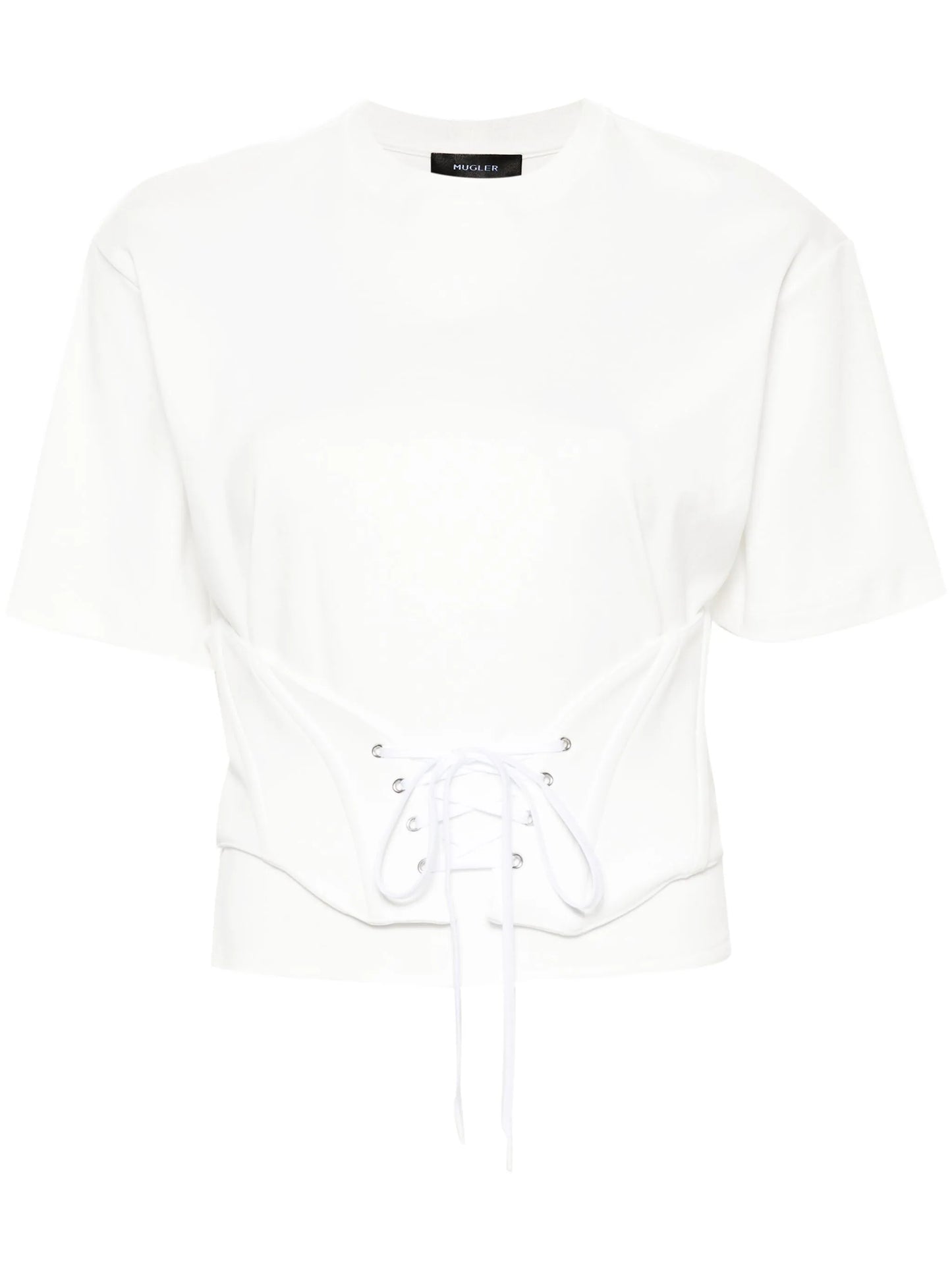 corset detail cotton T-shirt