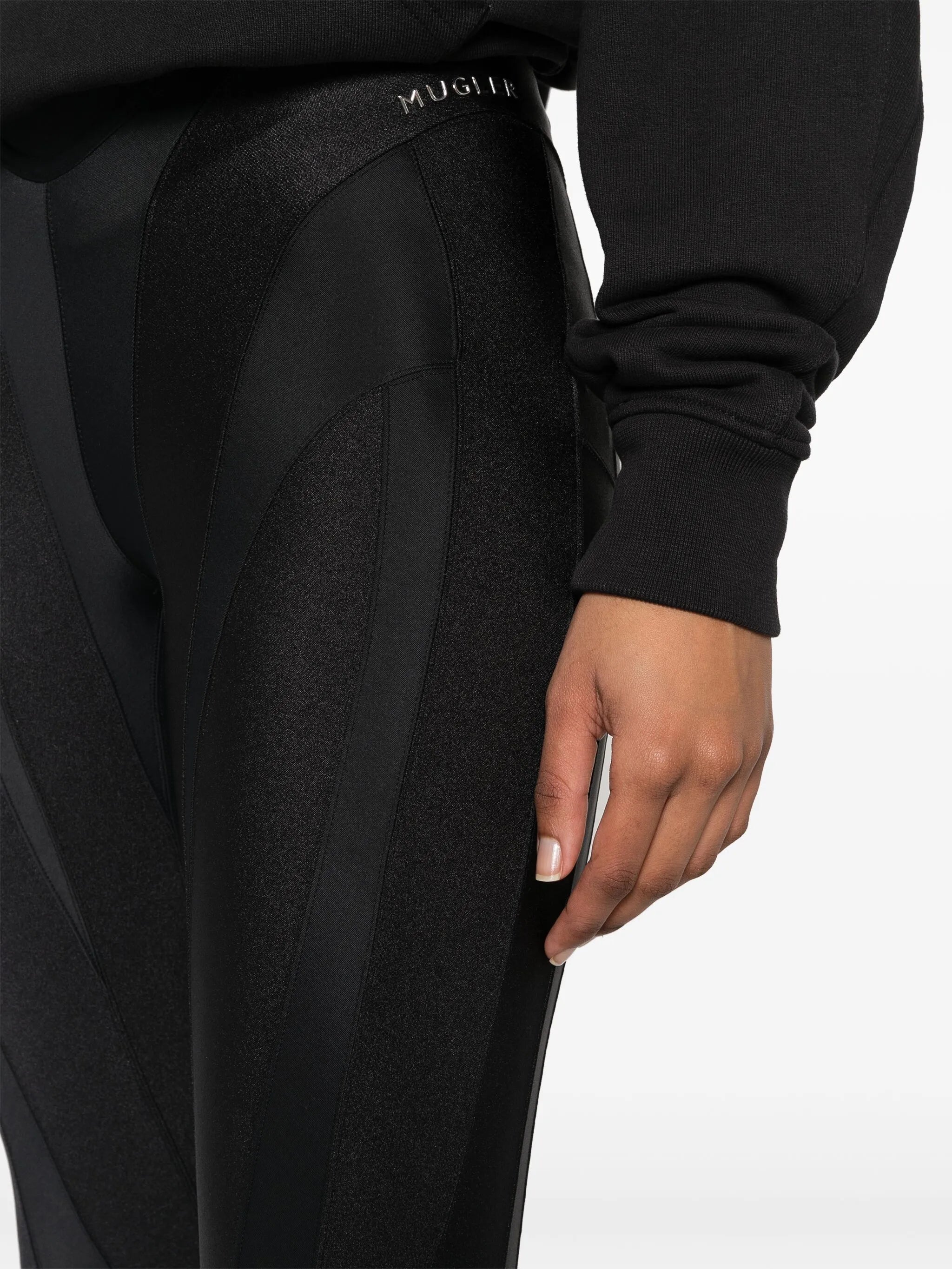 panelled spiral leggings