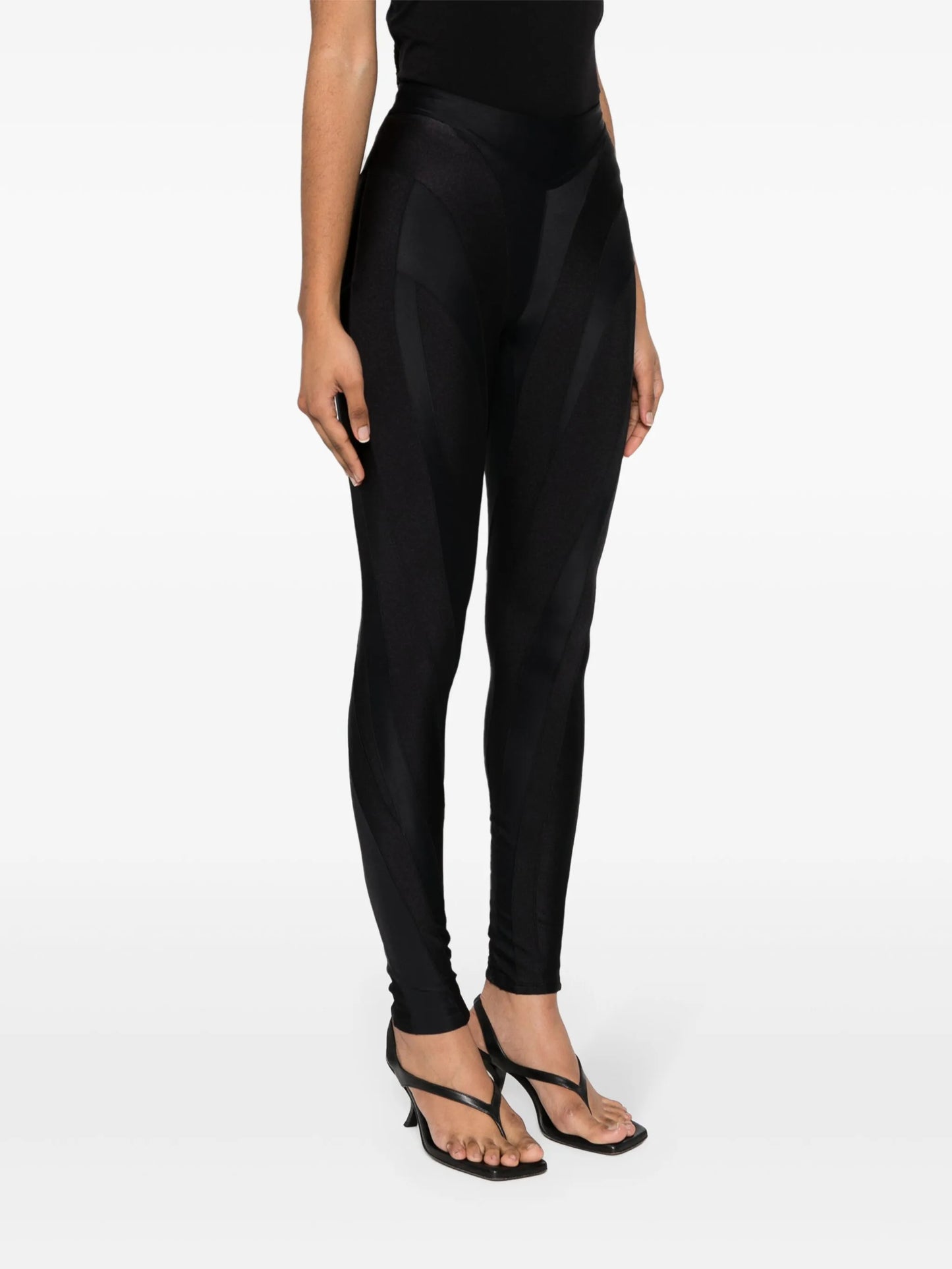 panelled spiral leggings