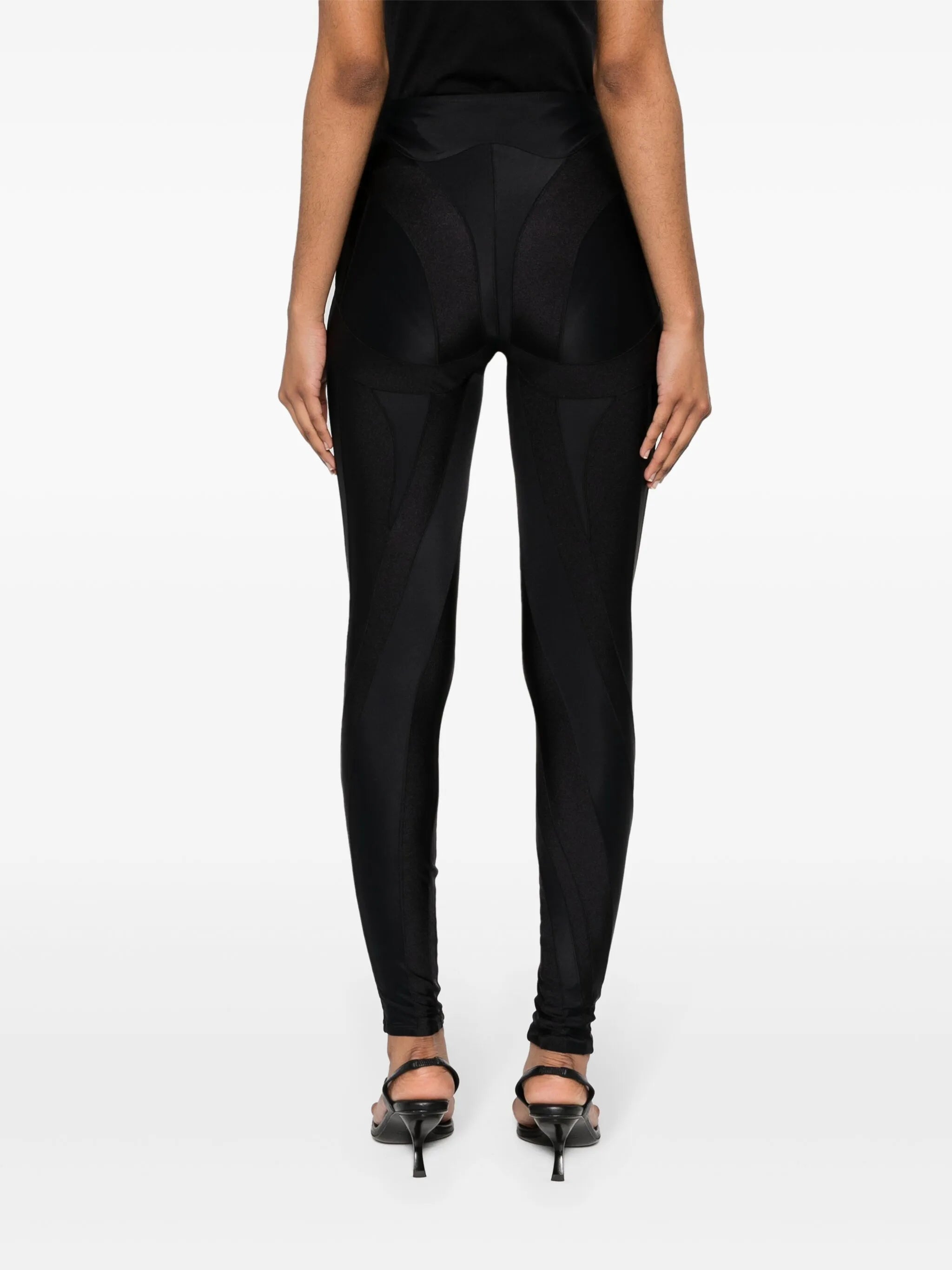 panelled spiral leggings