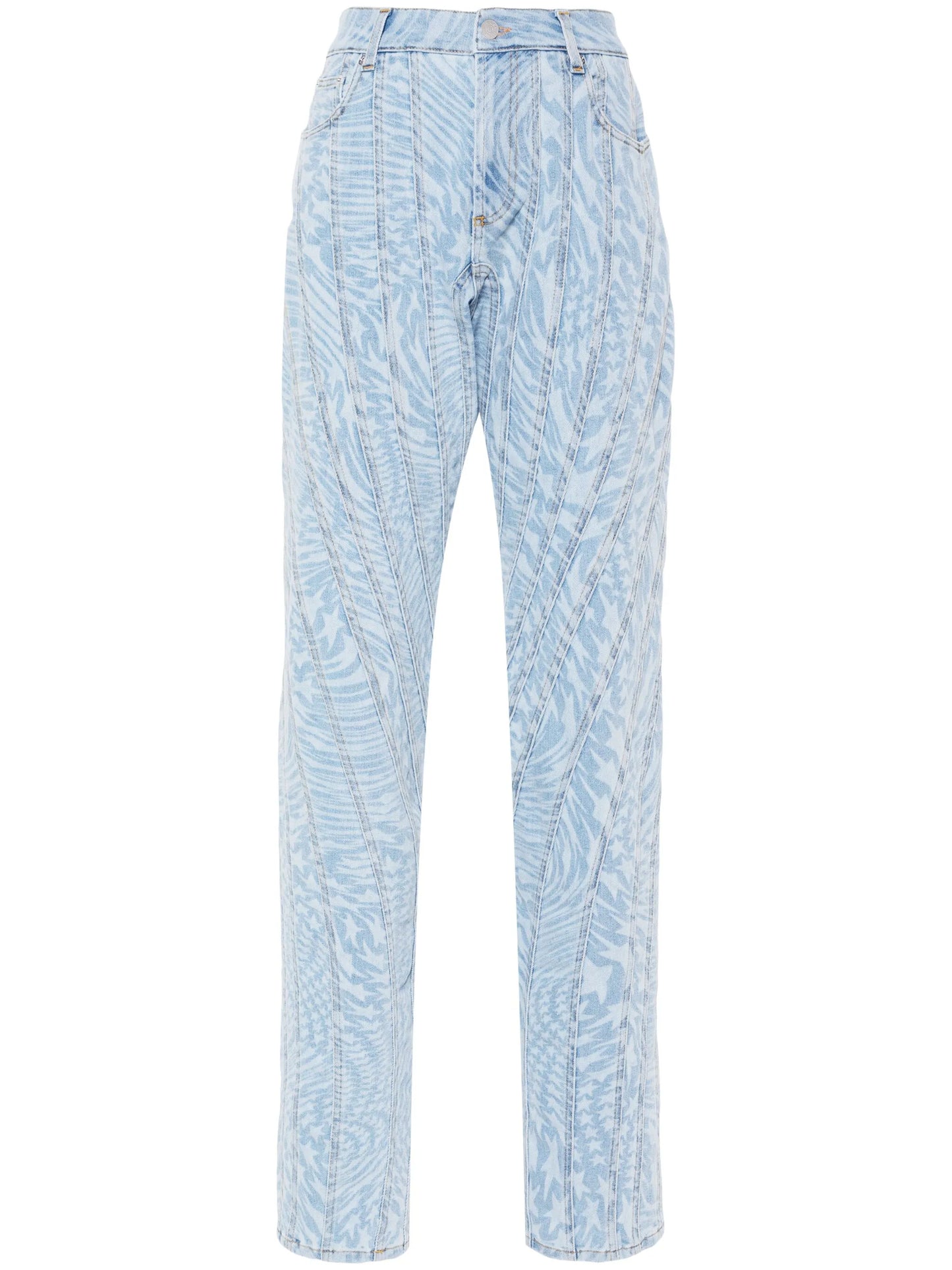 star-print tapered jeans