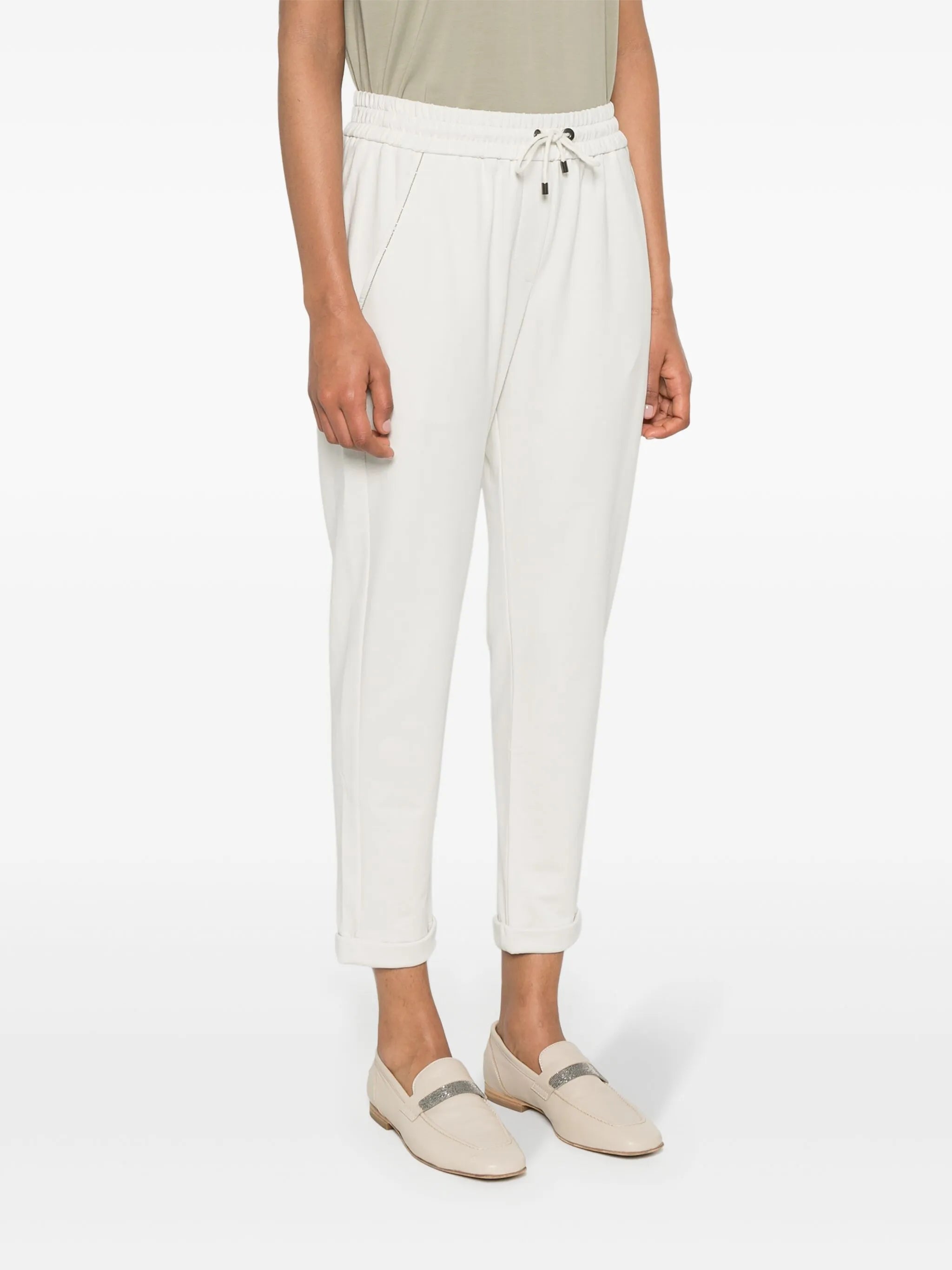 drawstring-fastening trousers