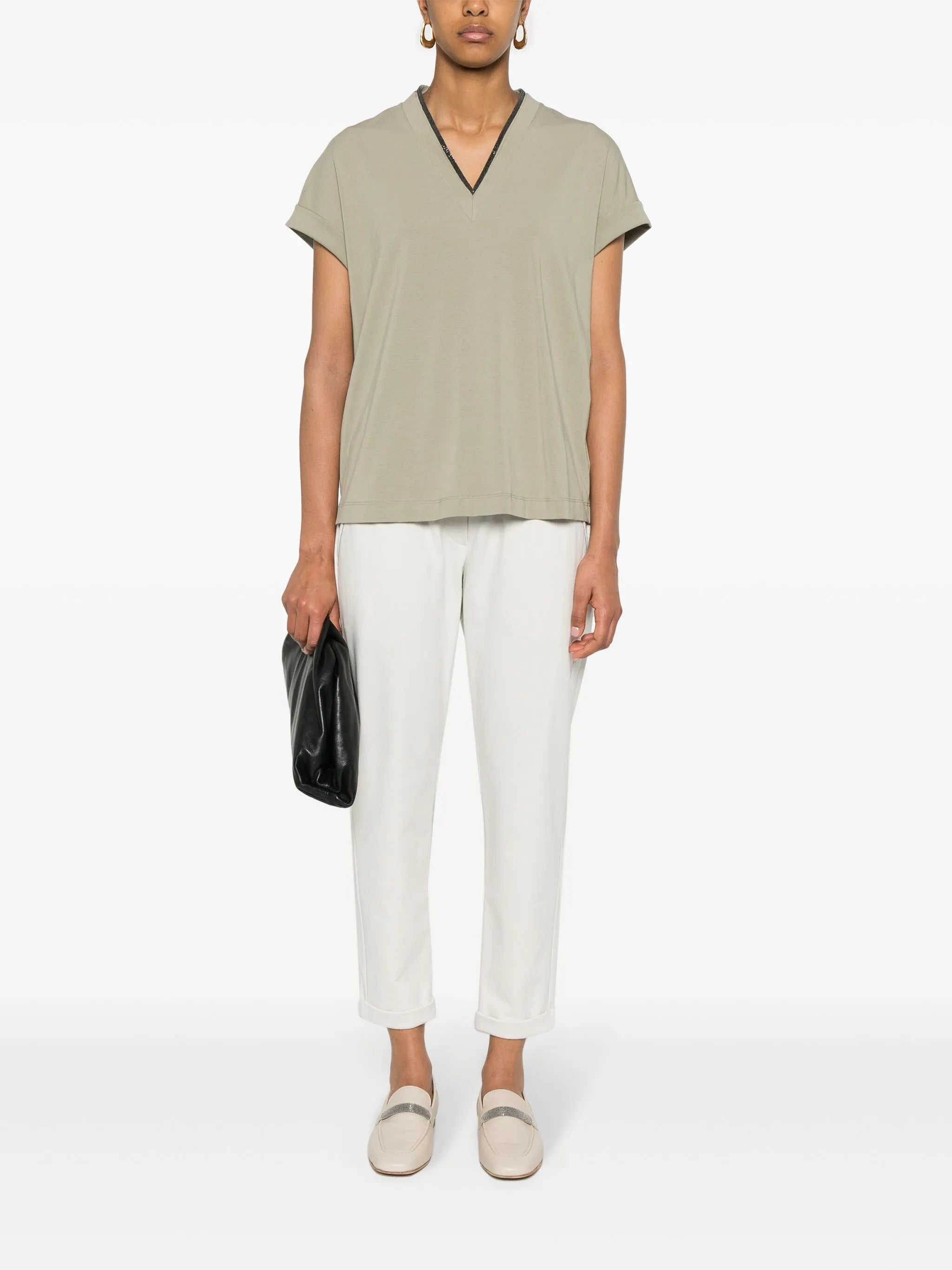 drawstring-fastening trousers