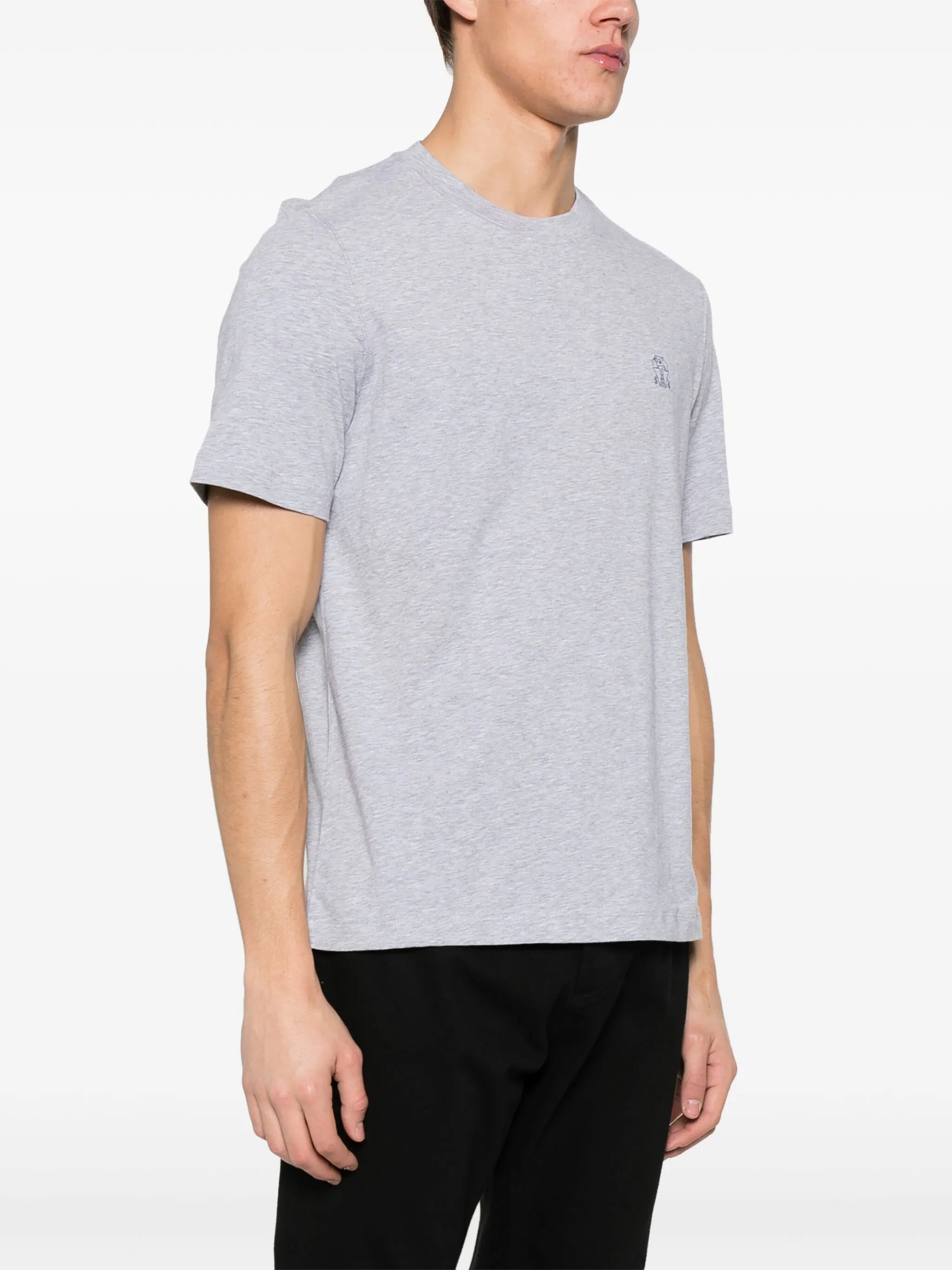 logo-print méllange T-shirt
