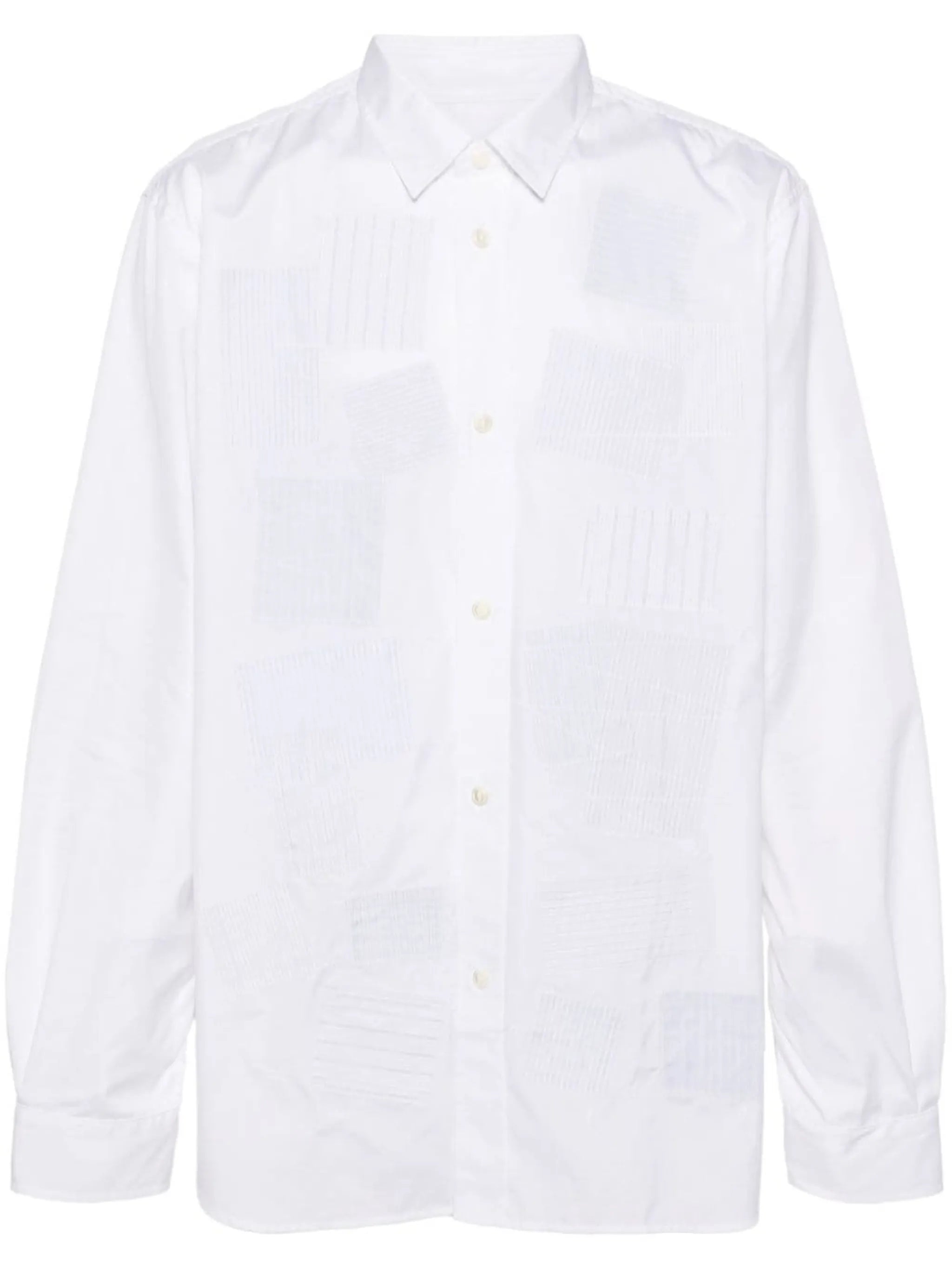patchwork-detail cotton shirt