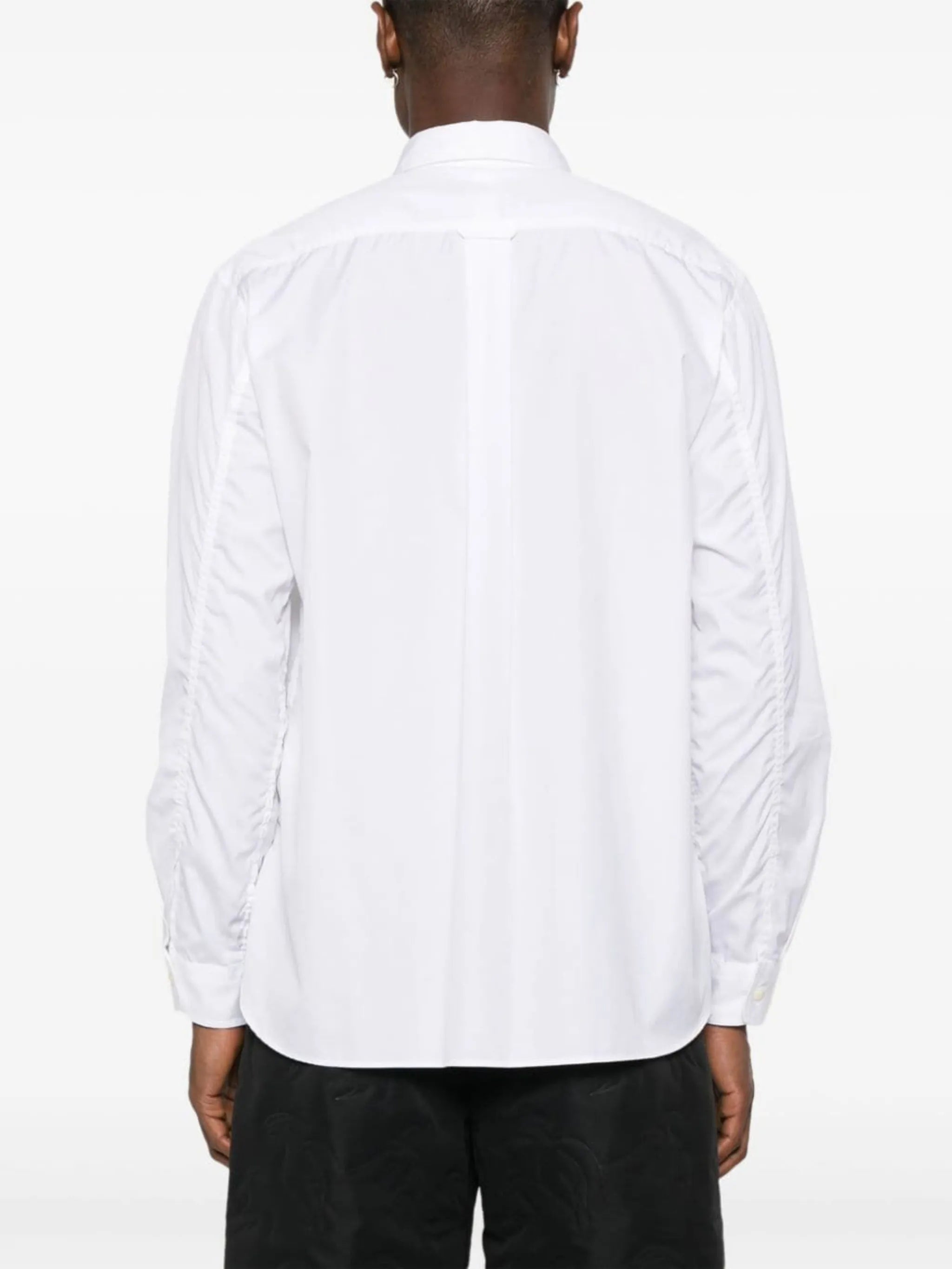 patchwork-detail cotton shirt